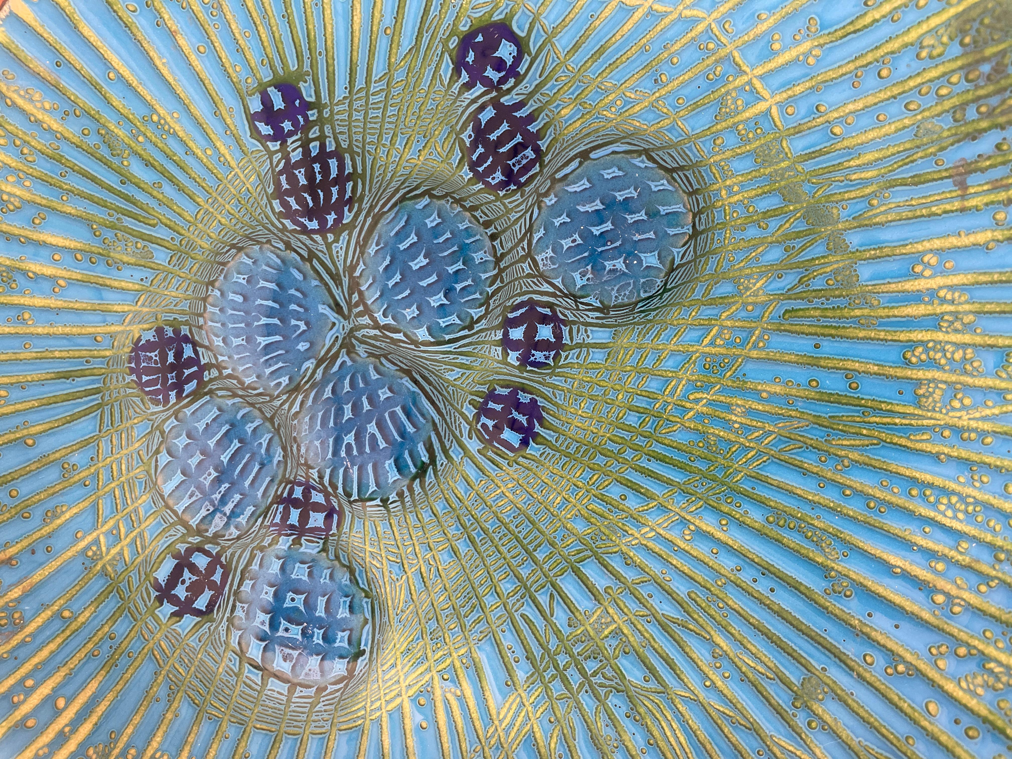 Enameled Annemarie Davidson Ghostline Enamel and Copper Plate
