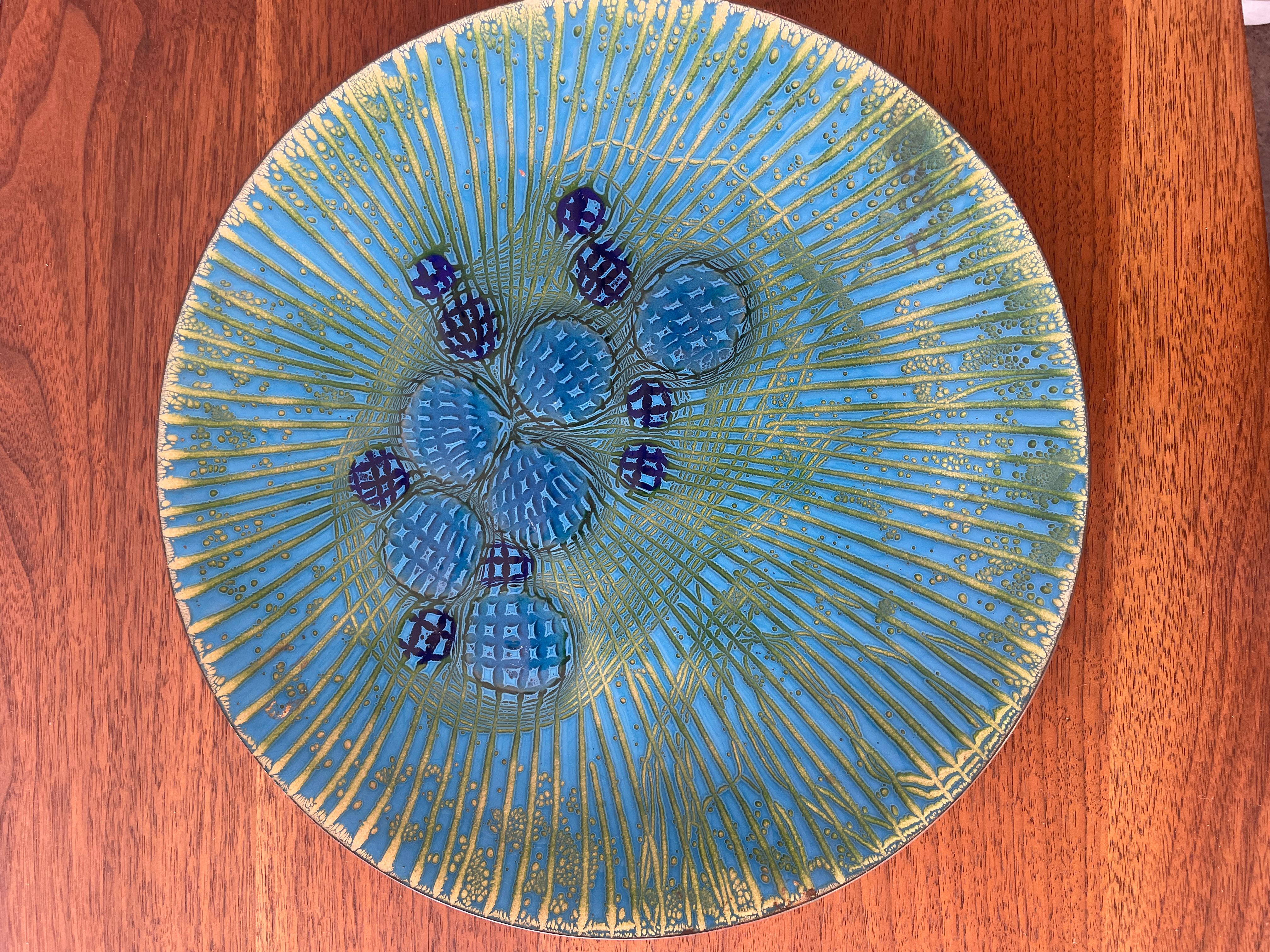 Annemarie Davidson Ghostline Enamel and Copper Plate In Excellent Condition In San Diego, CA