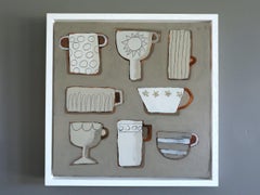 2025 Contemporary Mini British Still Life Acrylic Painting - Cup Collective