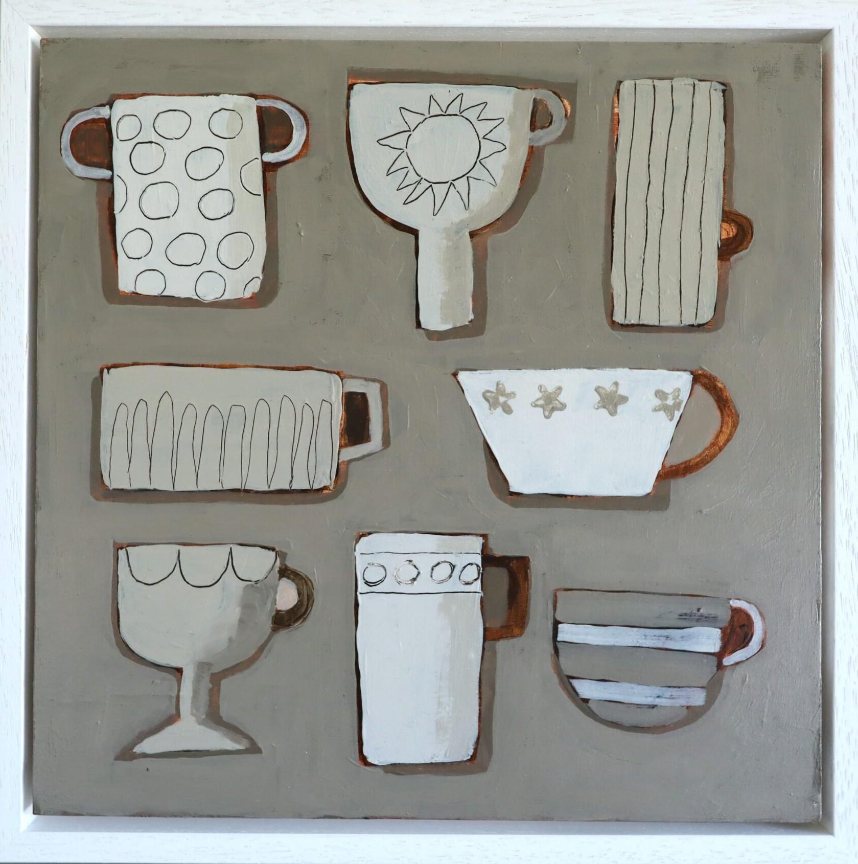 2025 Contemporary Mini British Still Life Acrylic Painting - Cup Collective