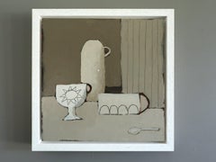 2025 Contemporary Original British Still Life Acrylic Painting - Sunny Cup