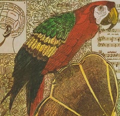 Annemarie Petri - "Interior of a Logopedist" - parrot bird - edition size 25