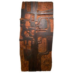 Annemie Fontana Wood Panel Sculpture, 1970s