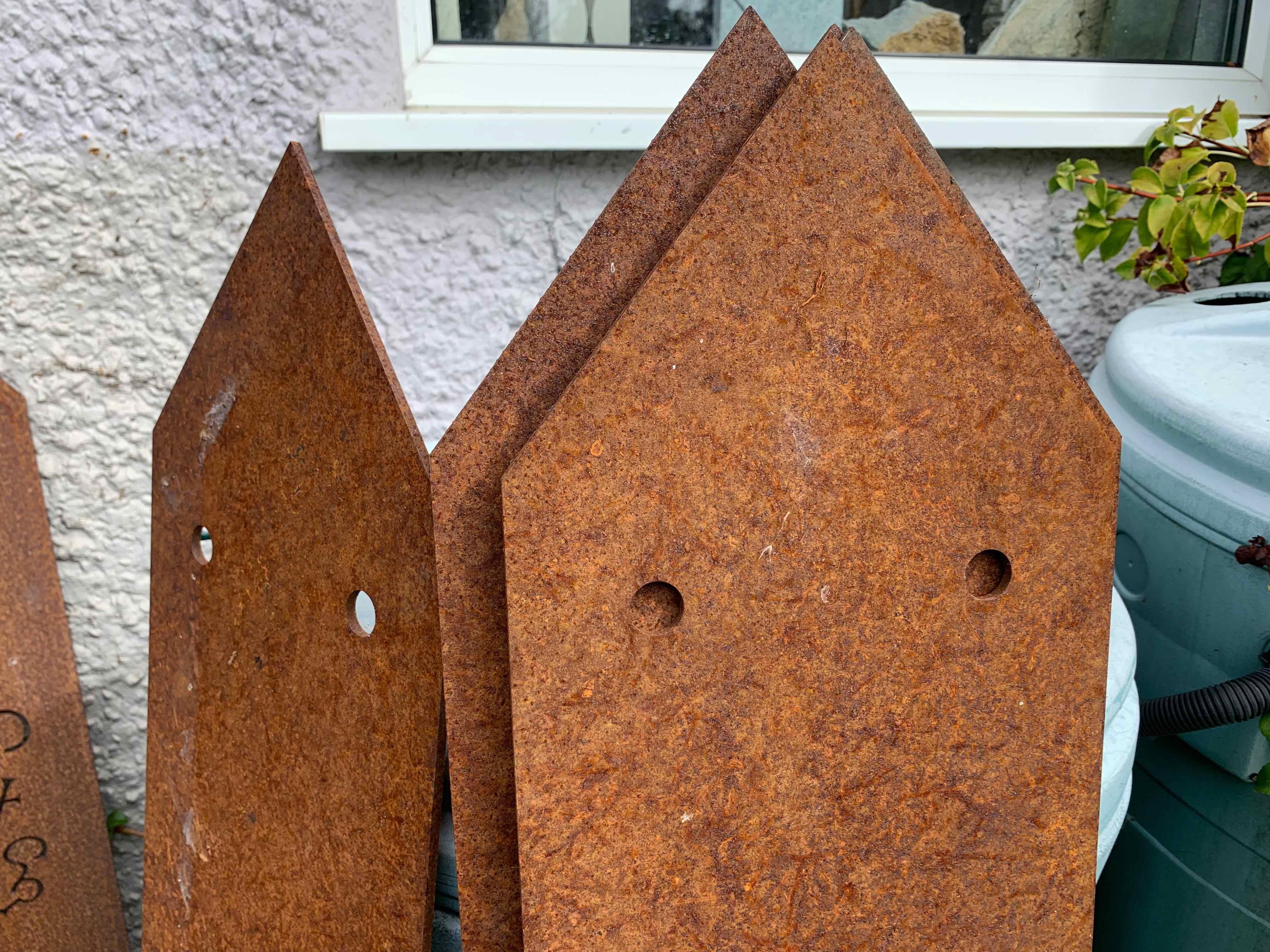 Apples, Editioned, Rusted Corten Steel Garden Sculpture by Annet Stirling For Sale 4