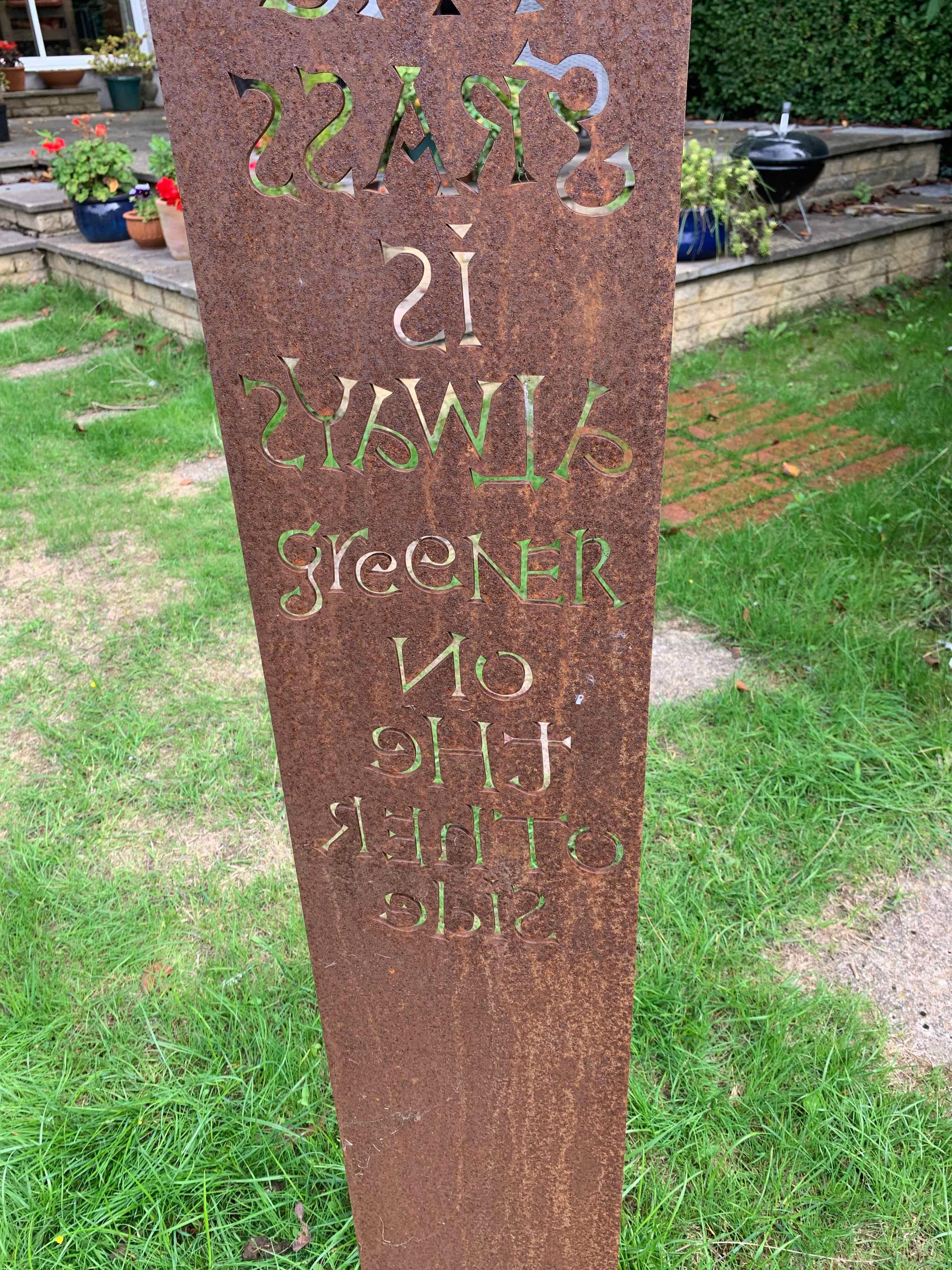 Grass, Editioned, Rusted Corten Steel Garden Sculpture by Annet Stirling For Sale 1