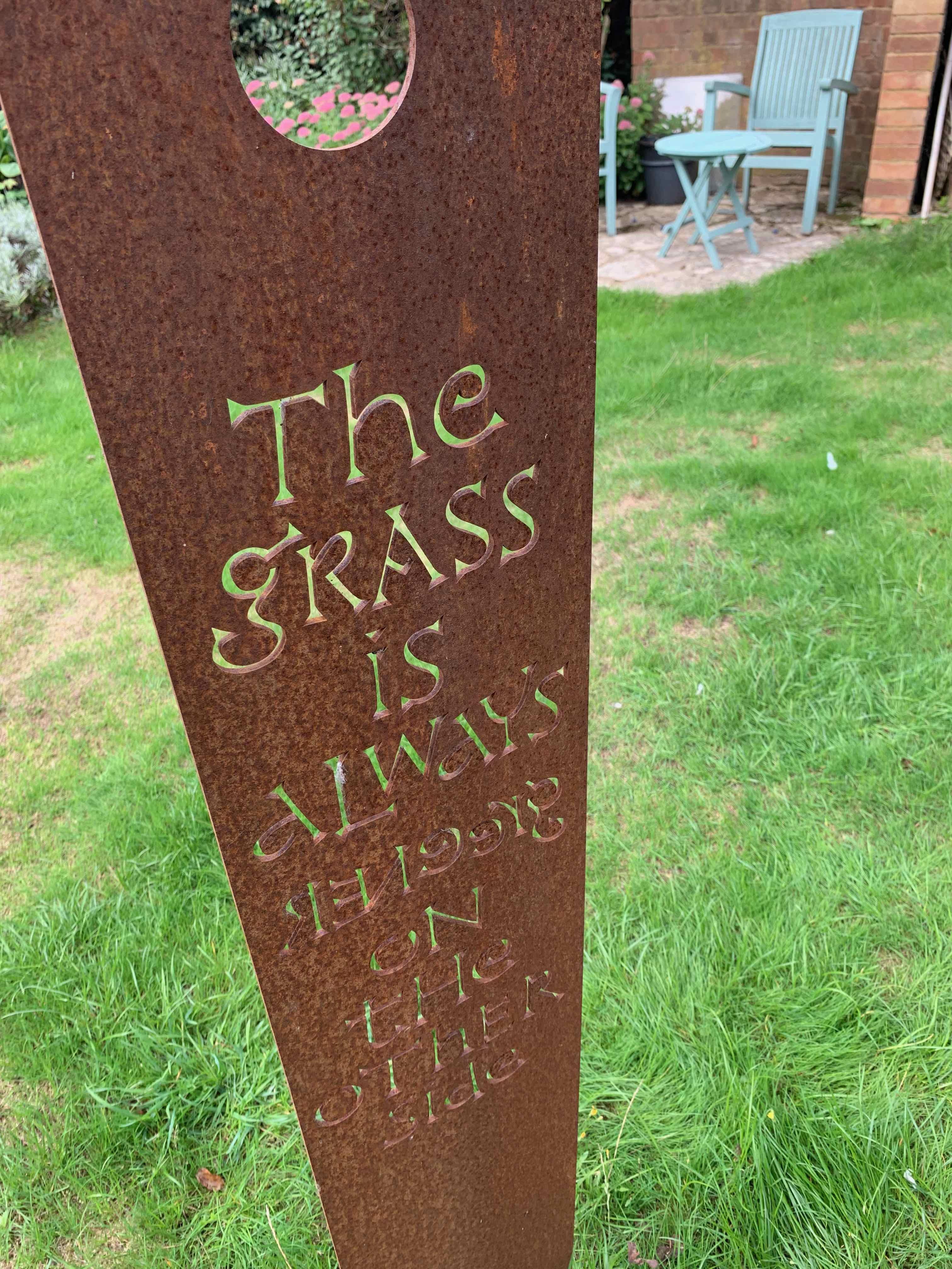 Grass, Editioned, Rusted Corten Steel Garden Sculpture by Annet Stirling For Sale 2