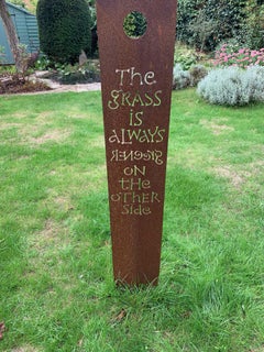 Grass, Editioned, Rusted Corten Steel Garden Sculpture by Annet Stirling