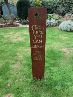 Sculpture de jardin en acier Corten rouillé Sea I, éditée par Annet Stirling