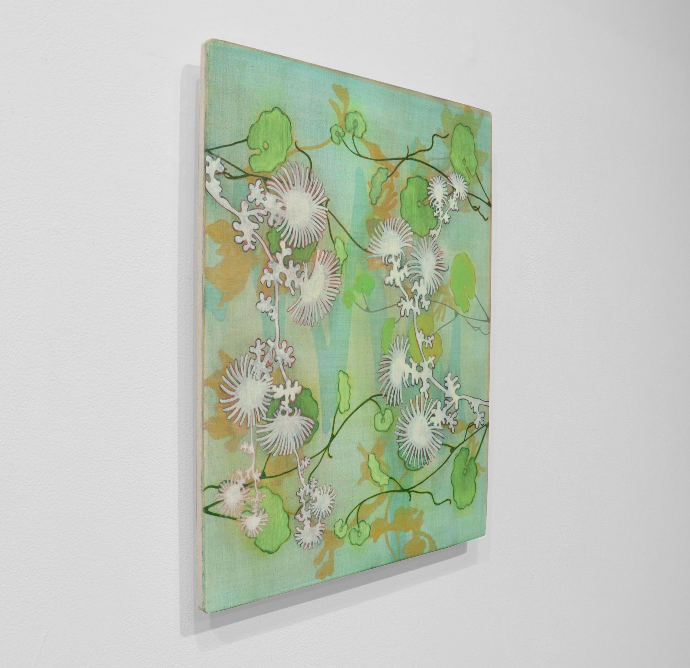 #17-08 - Pittura floreale astratta / Greene & Greene / Ispirata alla Nature - Painting Contemporaneo di Annette Davidek