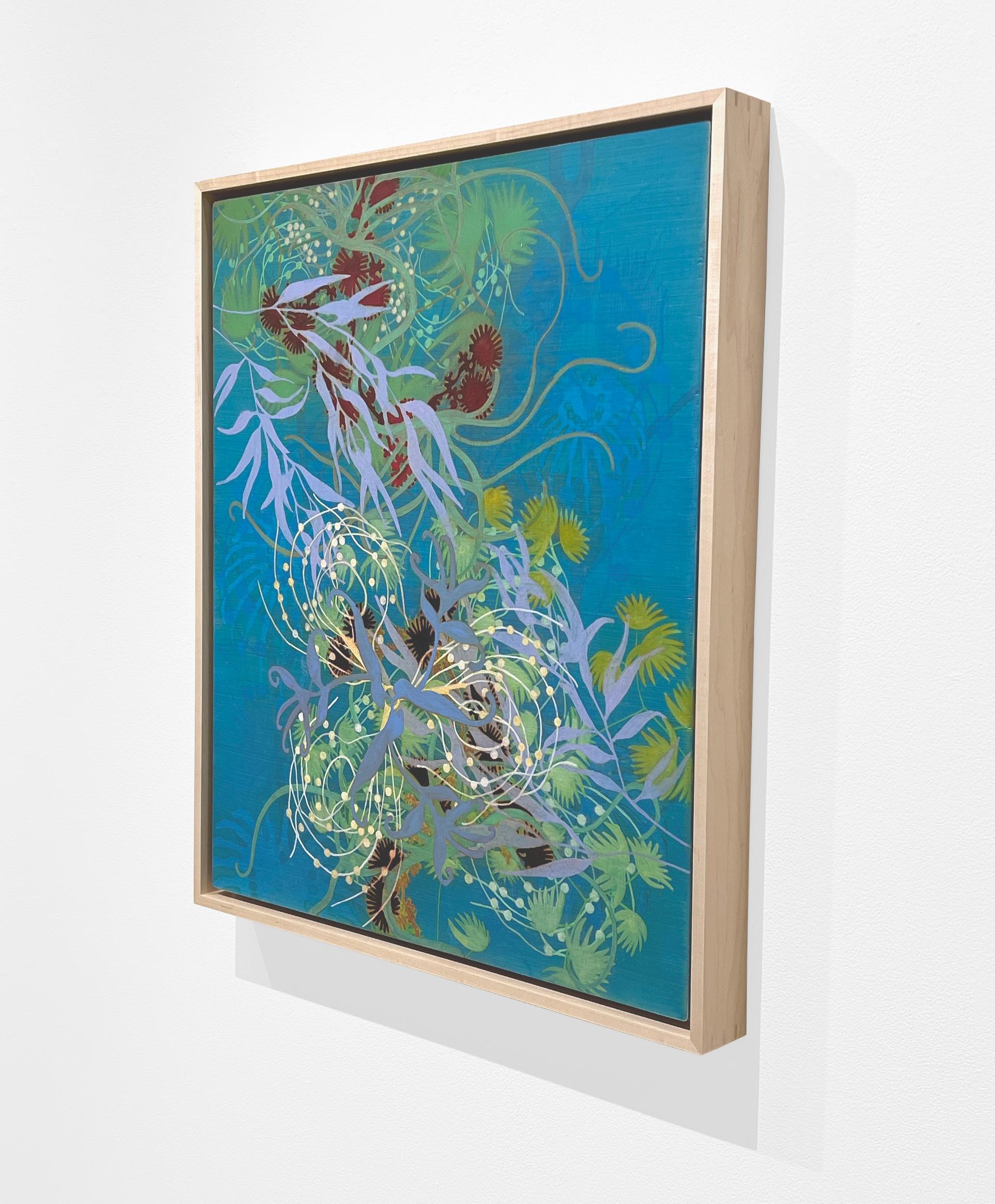 #21-04, lebhafte Farben – abstraktes geblümtes Gemälde (Zeitgenössisch), Painting, von Annette Davidek