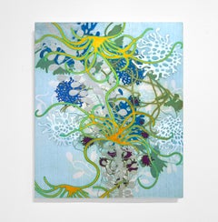 #21-12 - Pittura floreale astratta / Arte contemporanea / Colore e forma organica