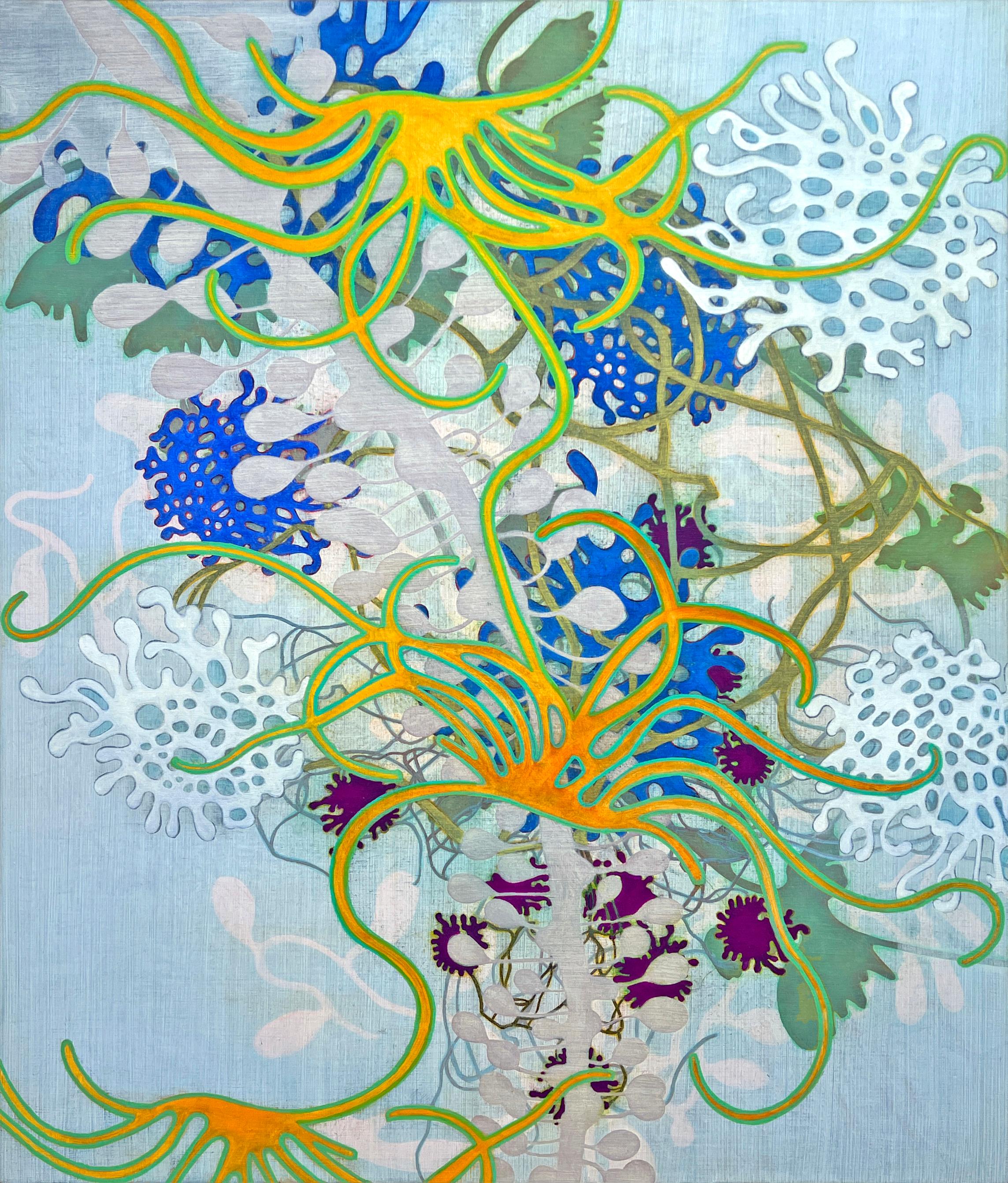 #21-12 - Abstrakte Blumenmalerei / Zeitgenössische Kunst / Organische Farben und Formen