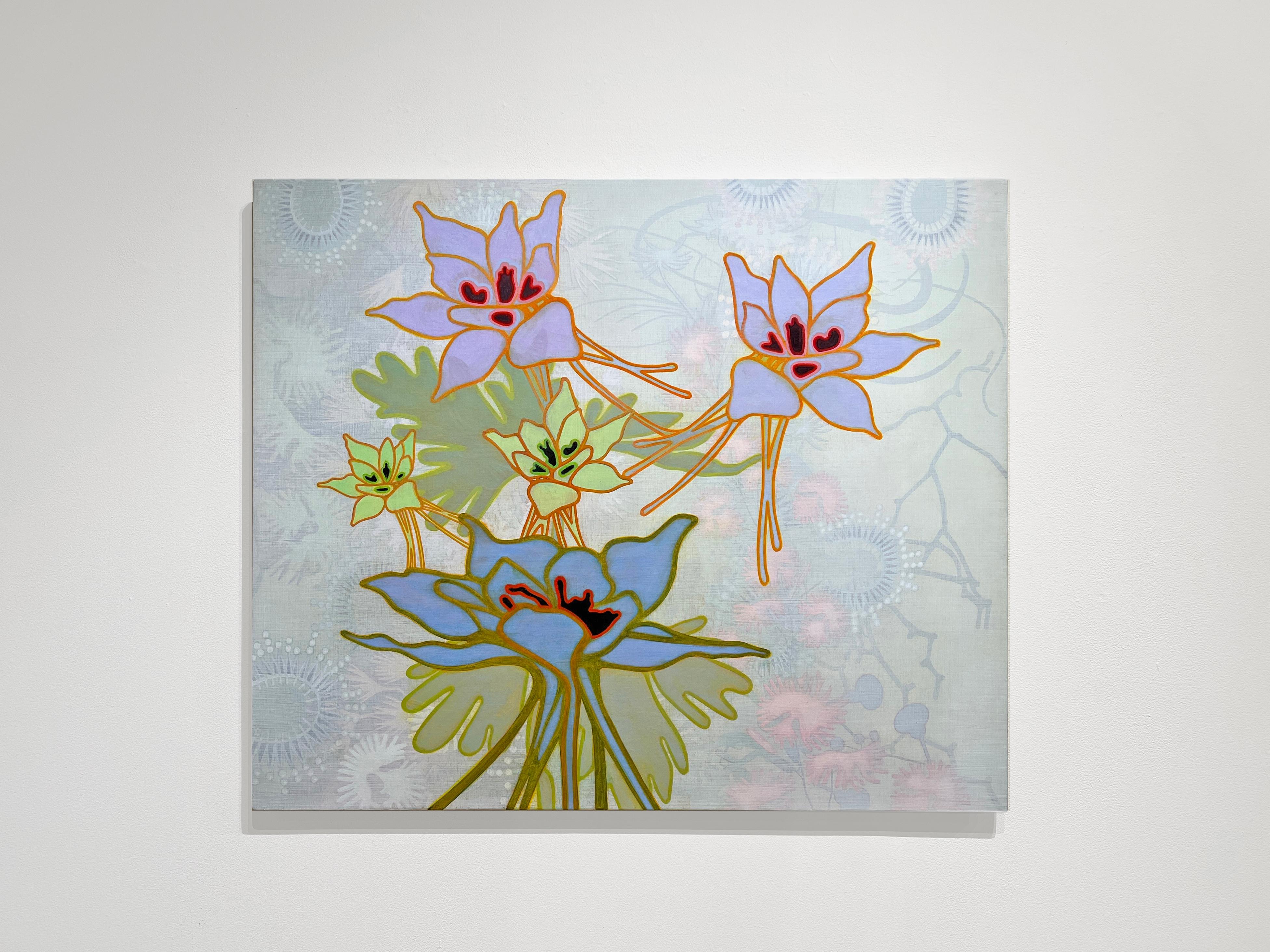 Exemplaire floral abstrait contemporain n° 22-13  - Painting de Annette Davidek