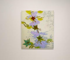 #22-17 - Pittura a olio / Astratto floreale / Contemporaneo