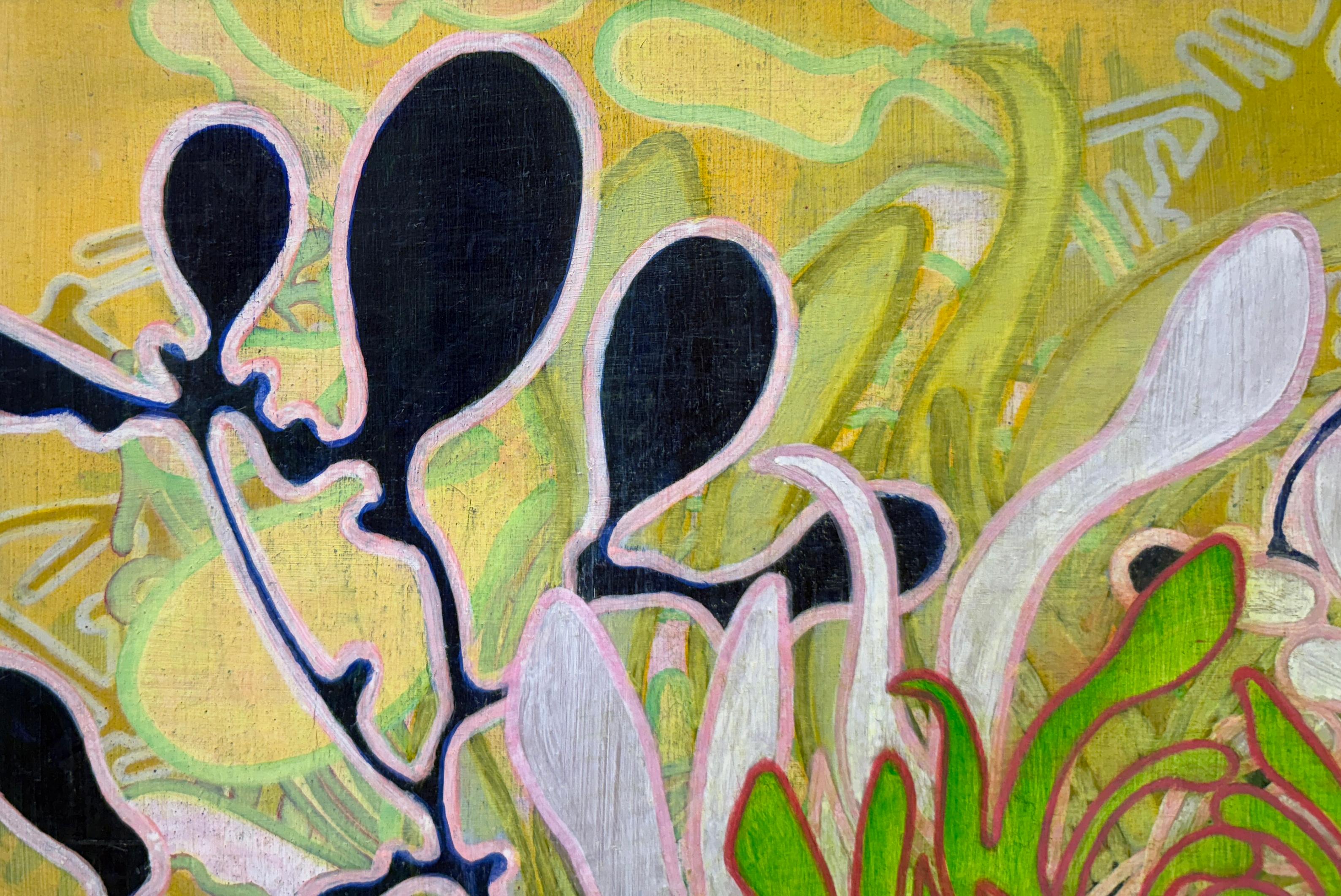 #24-10 - Abstracto, Floral - Abstract Painting Marrón de Annette Davidek