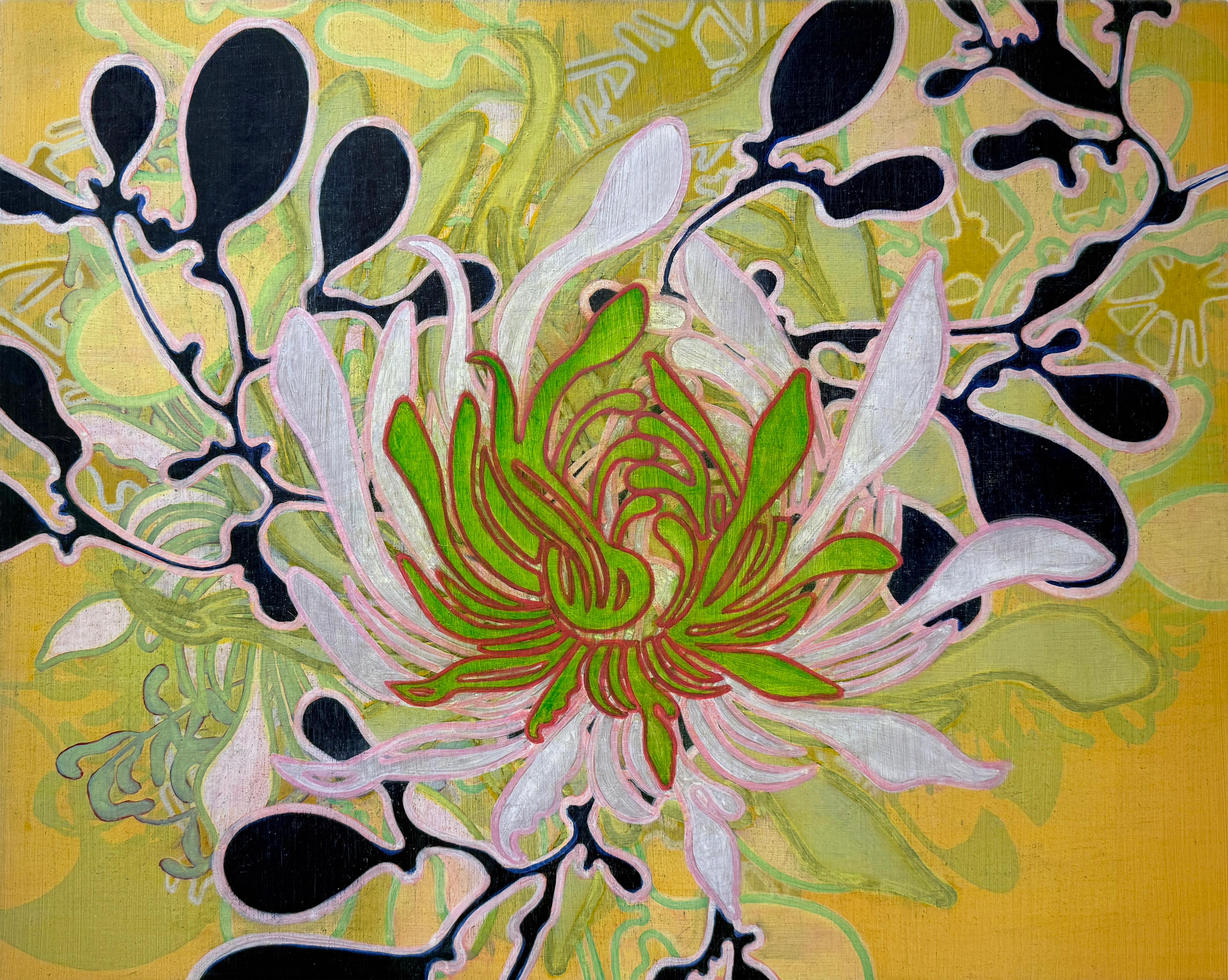n°24-10, abstrait, à fleurs
