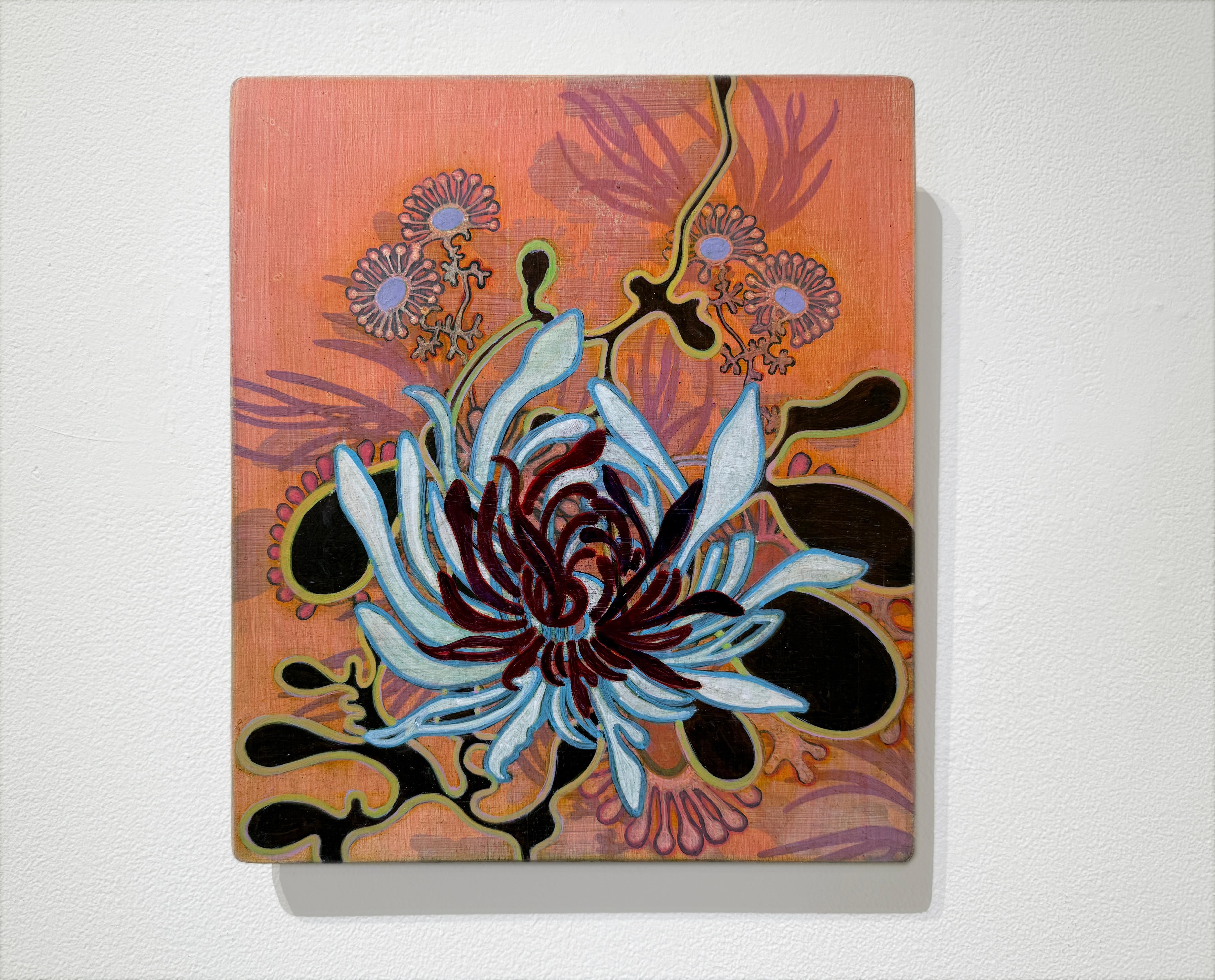 #25-02 - Floreale, astratto, colorato - Painting di Annette Davidek
