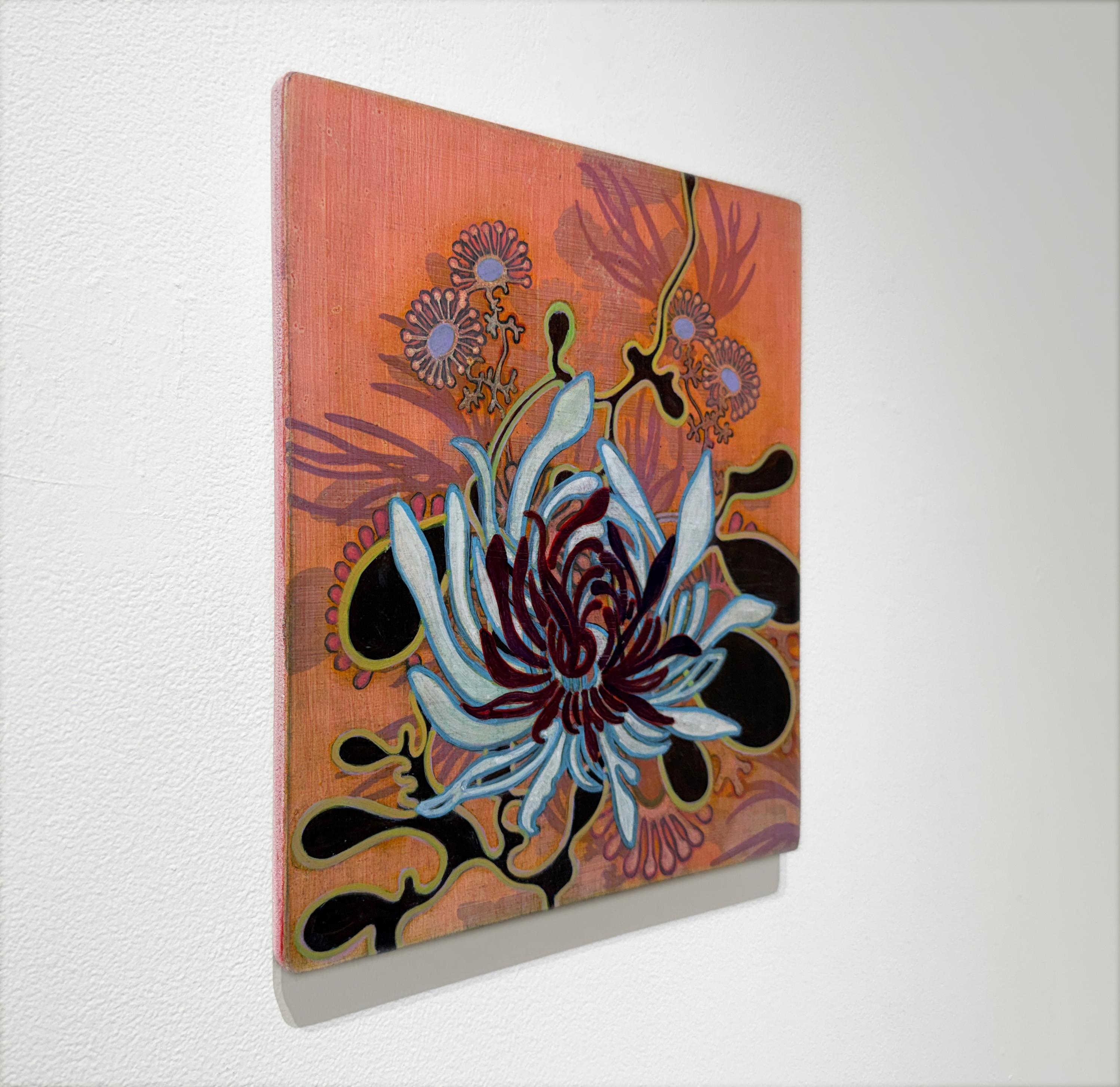 #25-02 - Floreale, astratto, colorato - Painting Contemporaneo di Annette Davidek