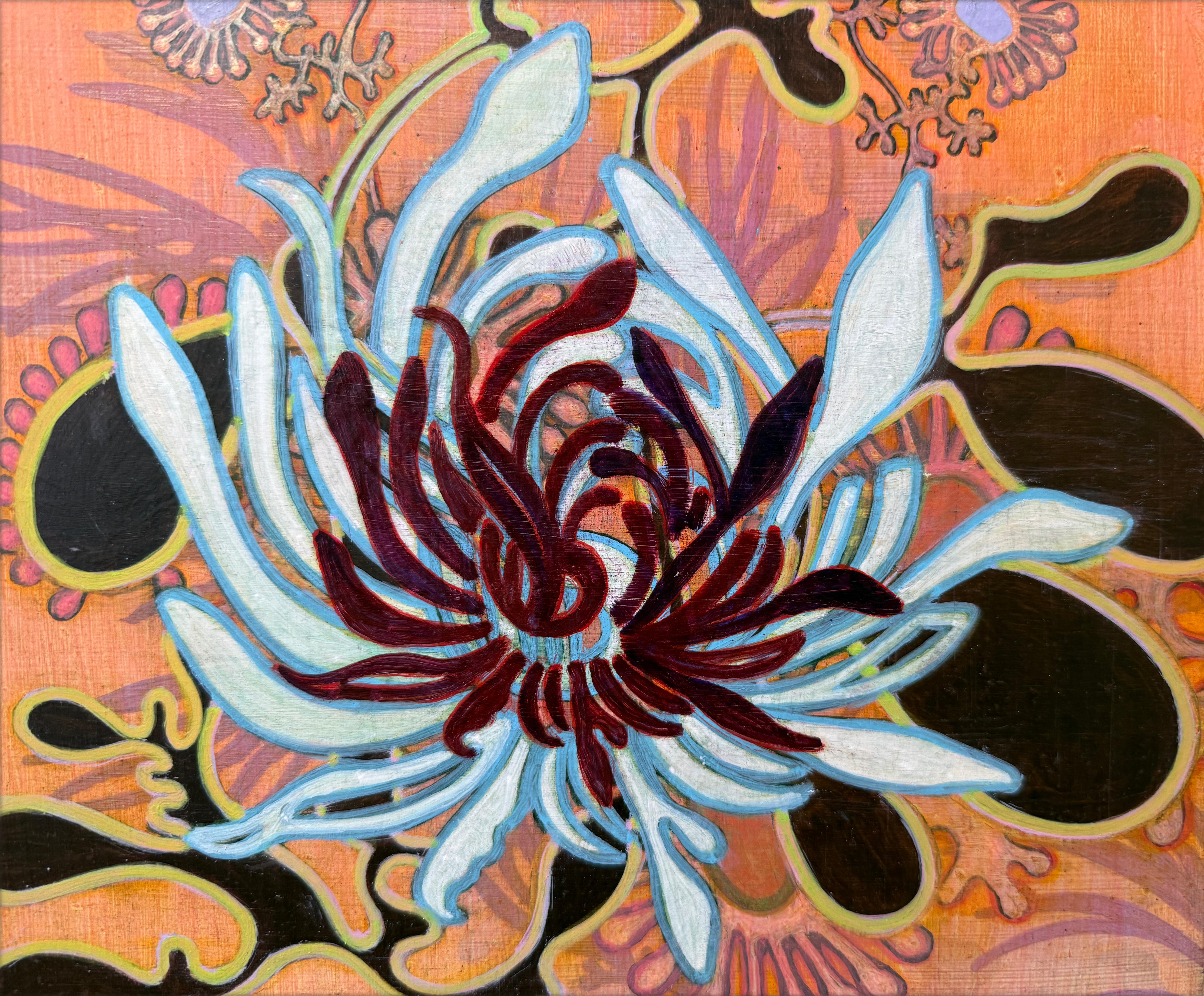 #25-02 - Floreale, astratto, colorato in vendita 1