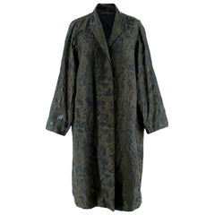 Annette Gortz - Manteau en brocart imprimé camée vert - Taille S