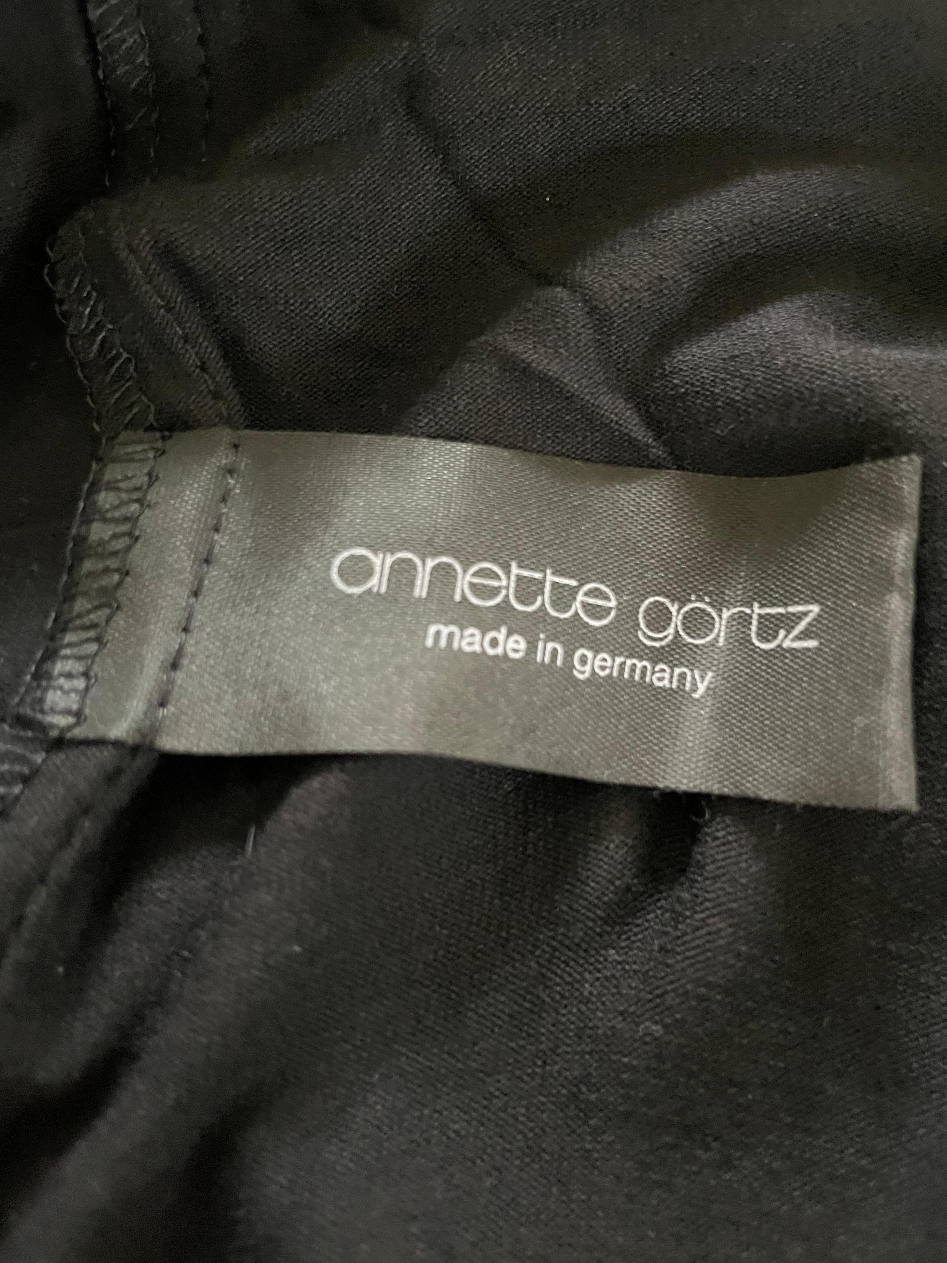 Annette Görtz Vintage Black Long Evening Skirt with Layers en vente 1