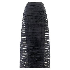 Annette Görtz Vintage Black Long Evening Skirt with Layers