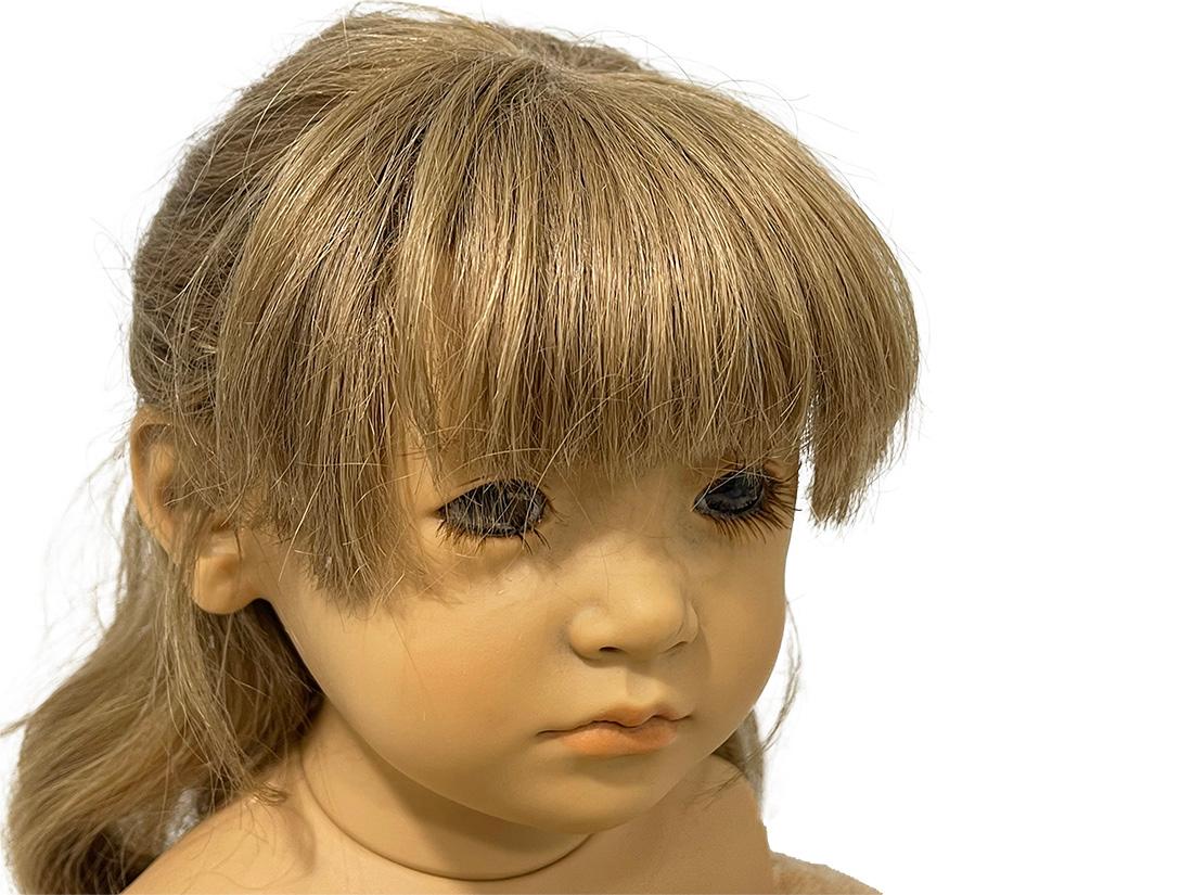 Annette Himstedt doll Neblina 1991/1992 with children's doll pram For Sale 14
