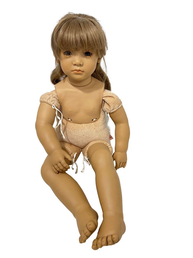 Annette Himstedt doll Neblina 1991/1992 with children's doll pram For Sale 1