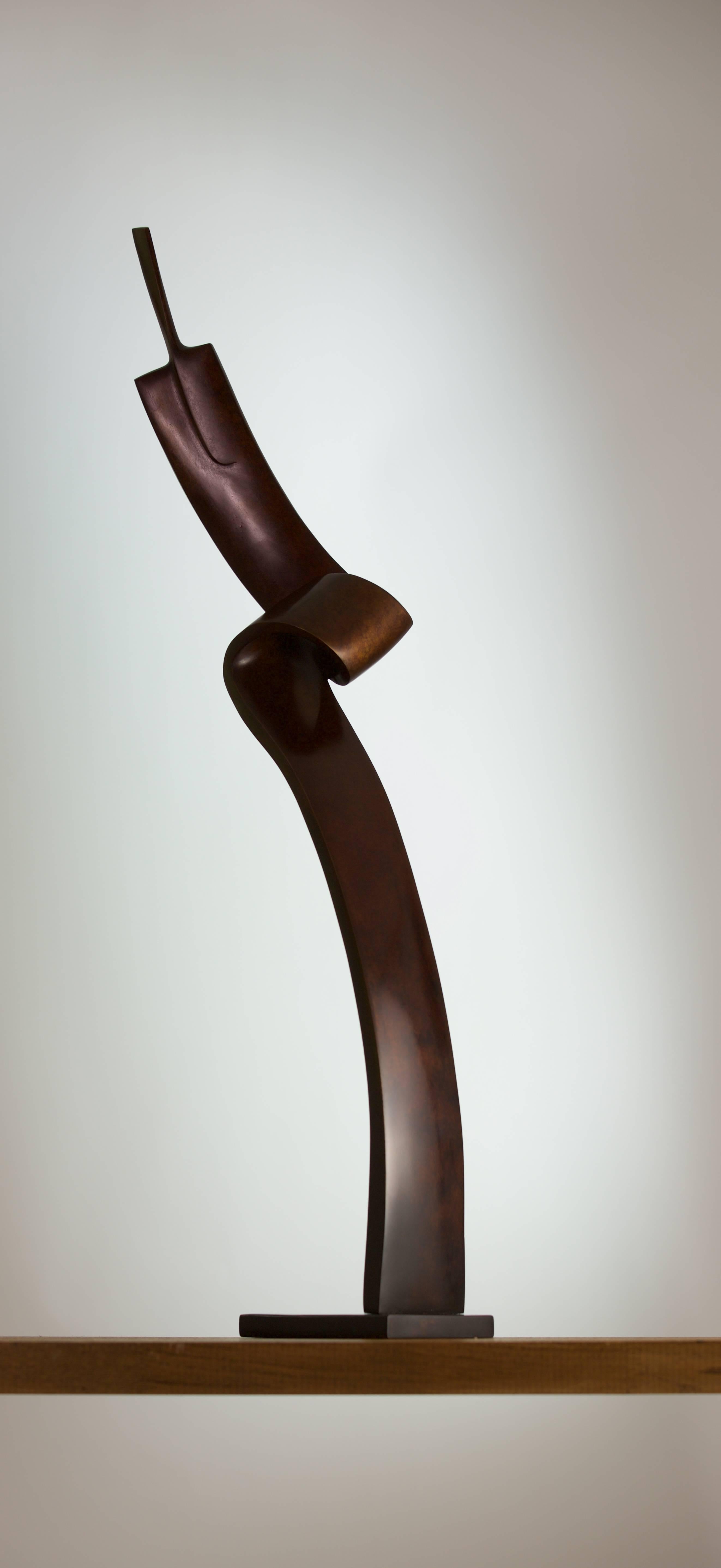 Ruban - Brown Abstract Sculpture by Annette Jalilova