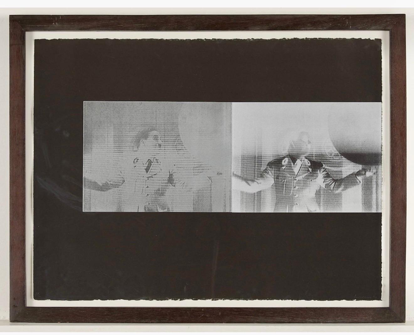 Large Contemporary Annette Lemieux Photo Etching Aquatint Censor Abstract Print