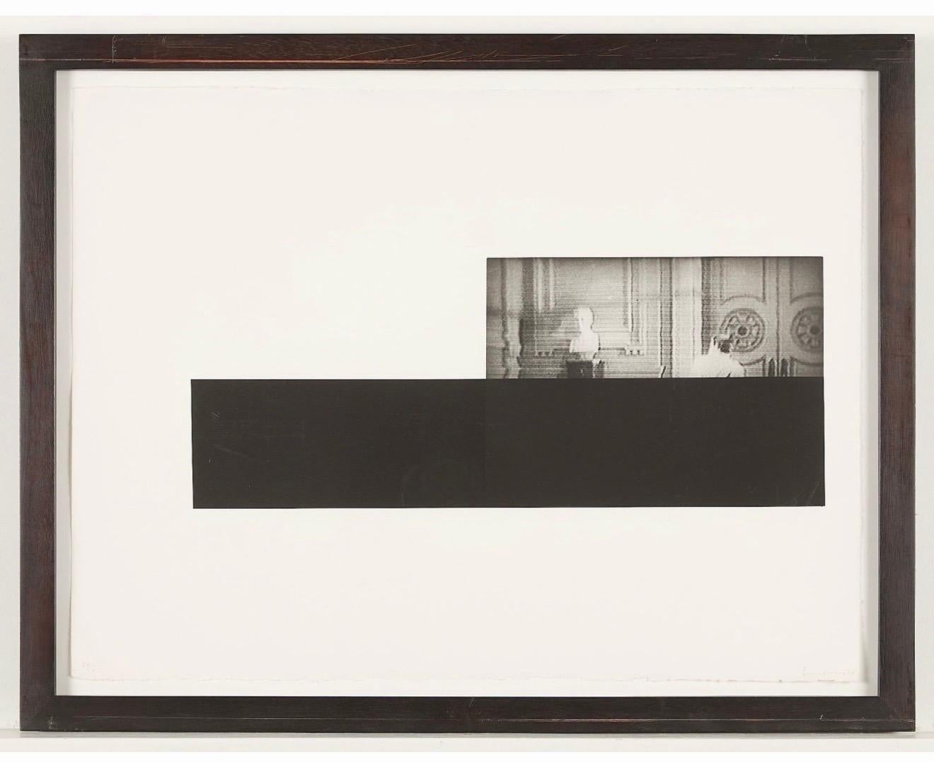 Large Contemporary Annette Lemieux Photo Etching Aquatint Censor Abstract Print