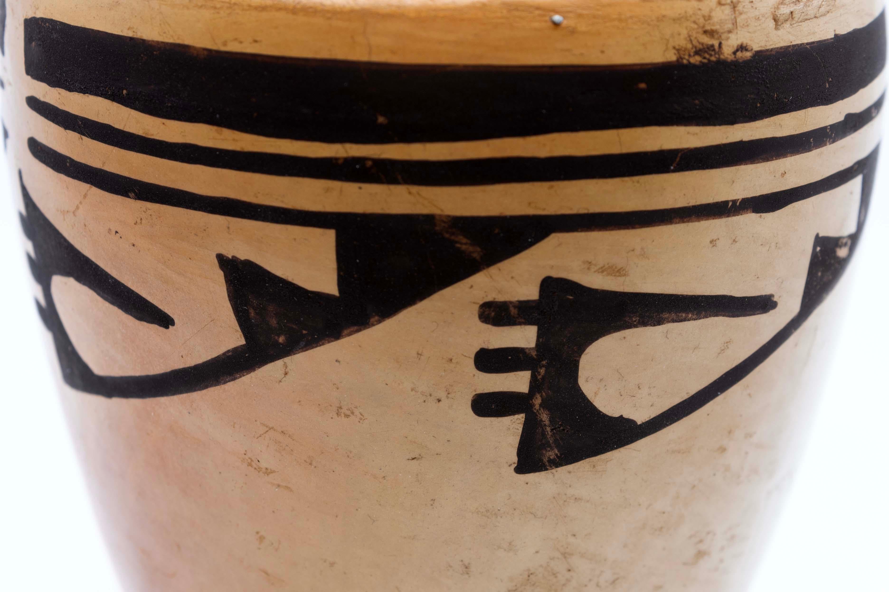 Annette Silas & F. Waquie Jemez Pueblo New Mexico Painted Fired Earthenware In Good Condition In Keego Harbor, MI
