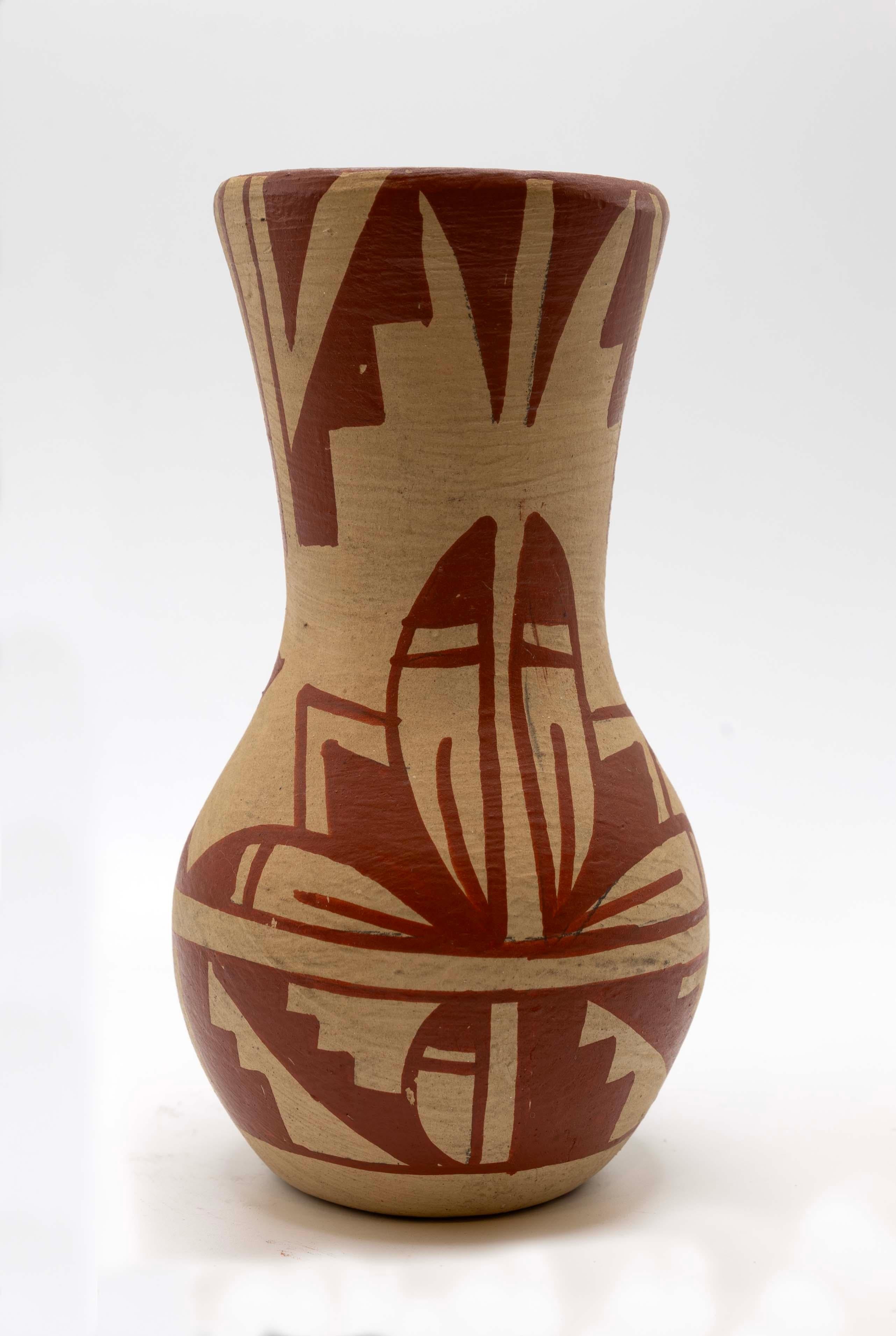 Pottery Annette Silas & F. Waquie Jemez Pueblo New Mexico Painted Fired Earthenware