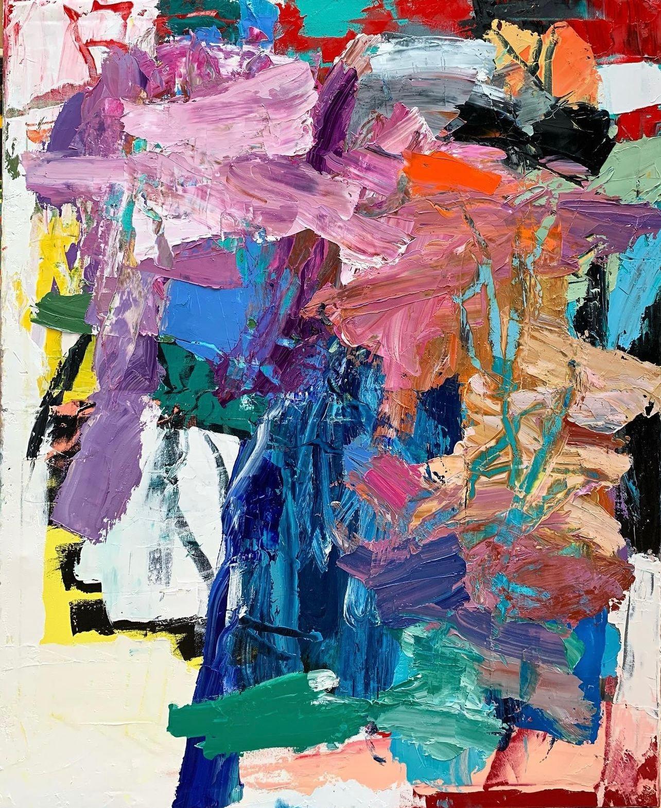 Abstract Painting di Annette Werndl - Passeggiata delle azalee: Pittura astratta contemporanea