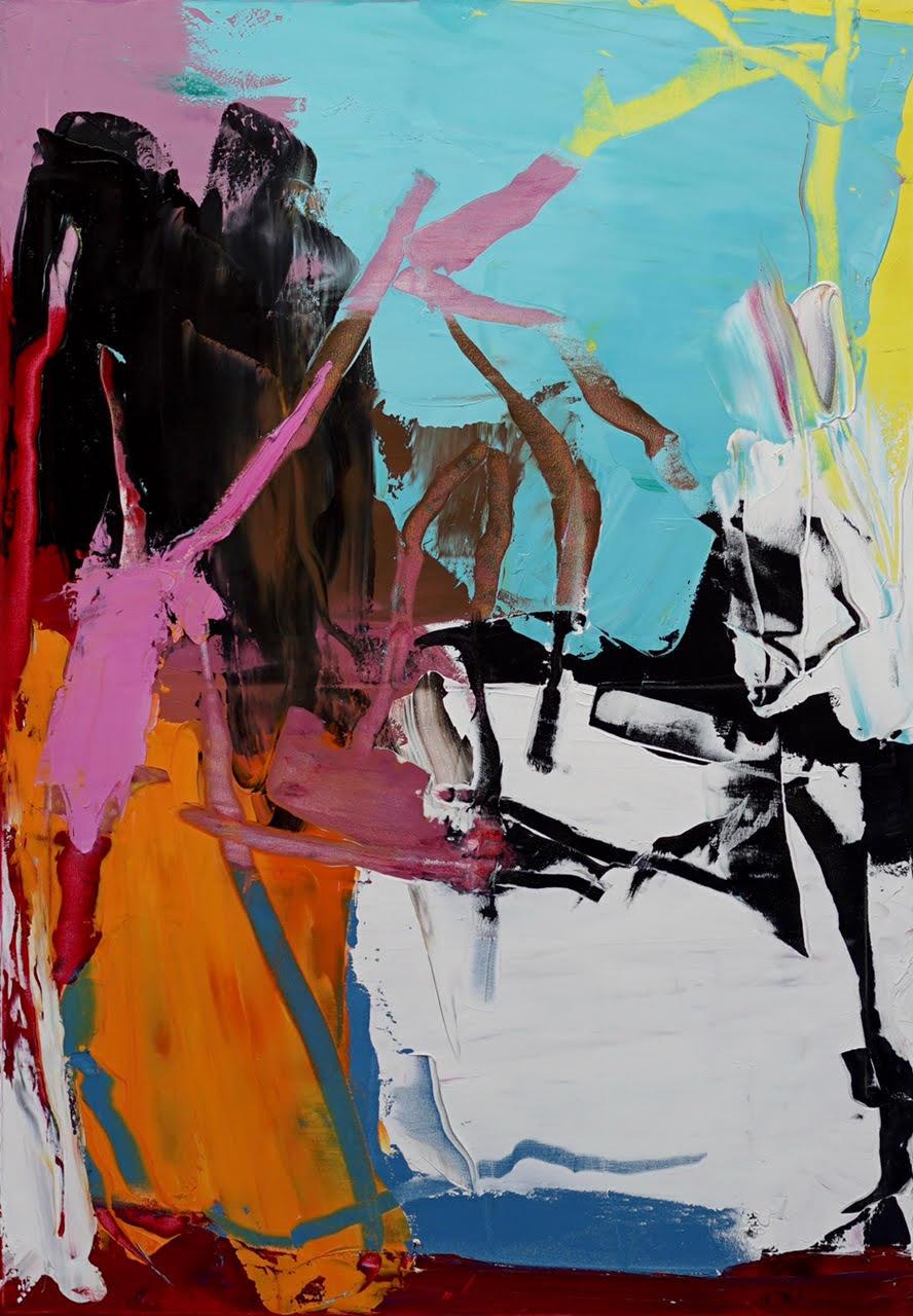 Abstract Painting di Annette Werndl - Carroll Gardens: Pittura ad olio astratta contemporanea