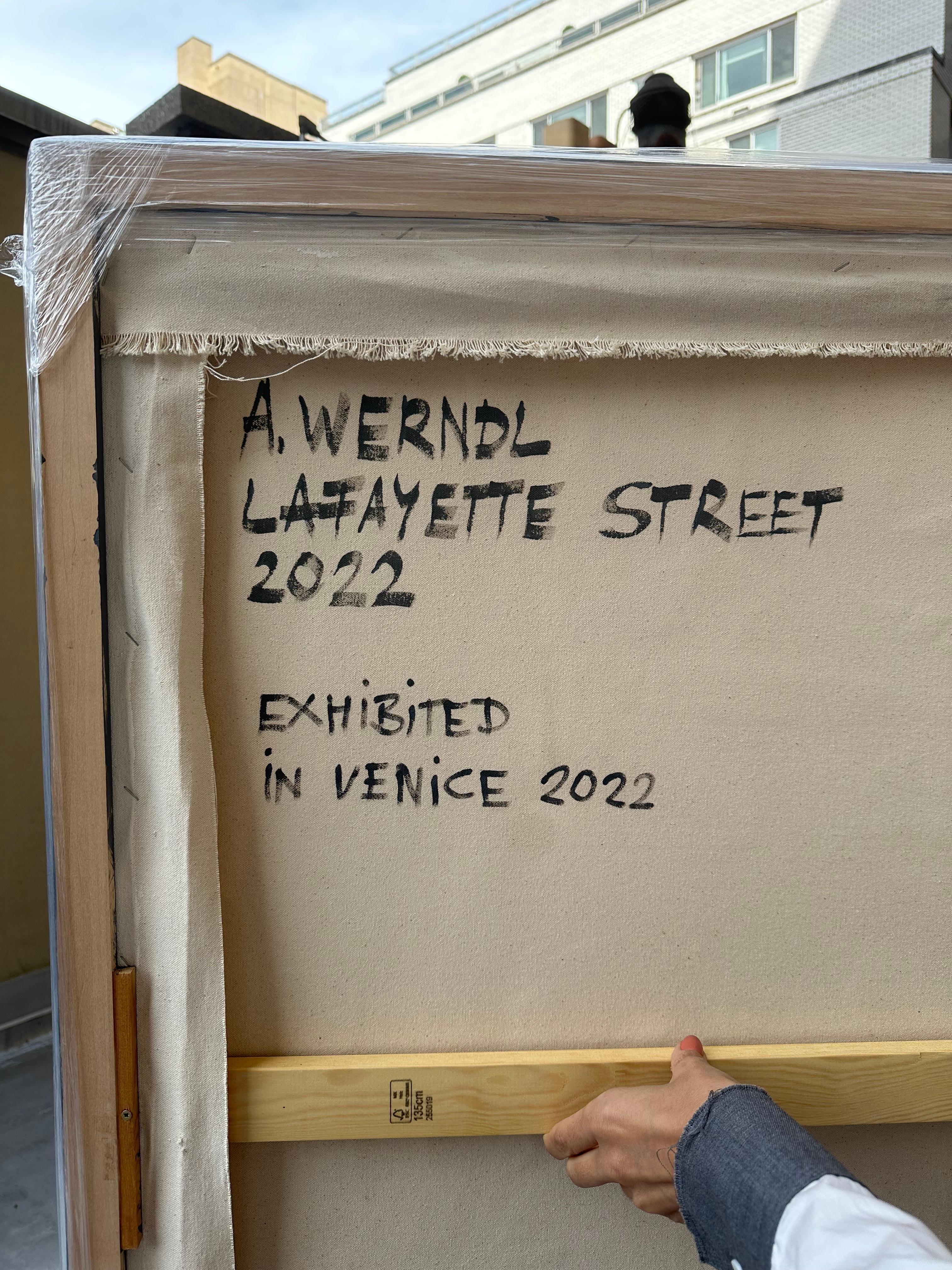 Quadro vivace e colorato per l'arredamento della casa con il tema del paesaggio urbano di New York.

