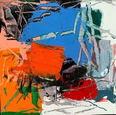 Lascer Ice Rink: Contemporary Abstract Oil Painting