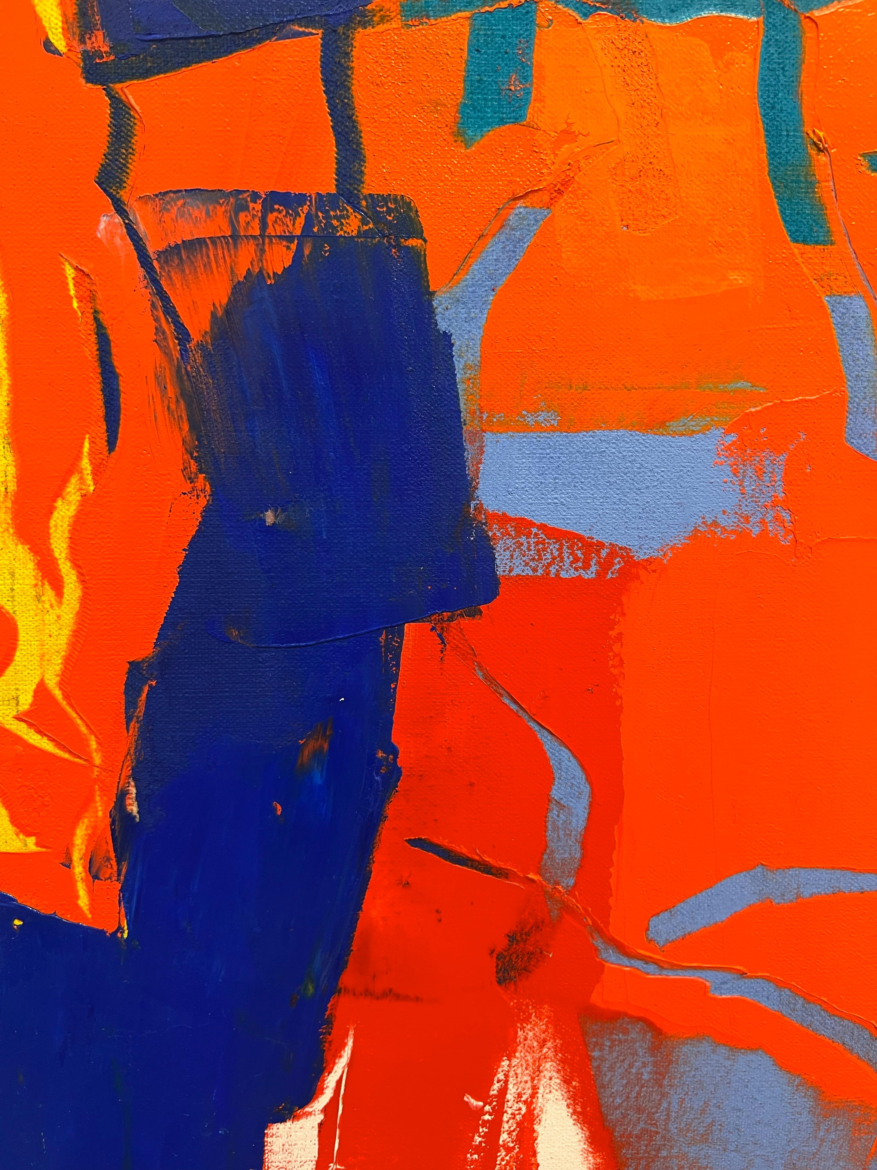 Piccola India - Abstract Painting Arancia di Annette Werndl
