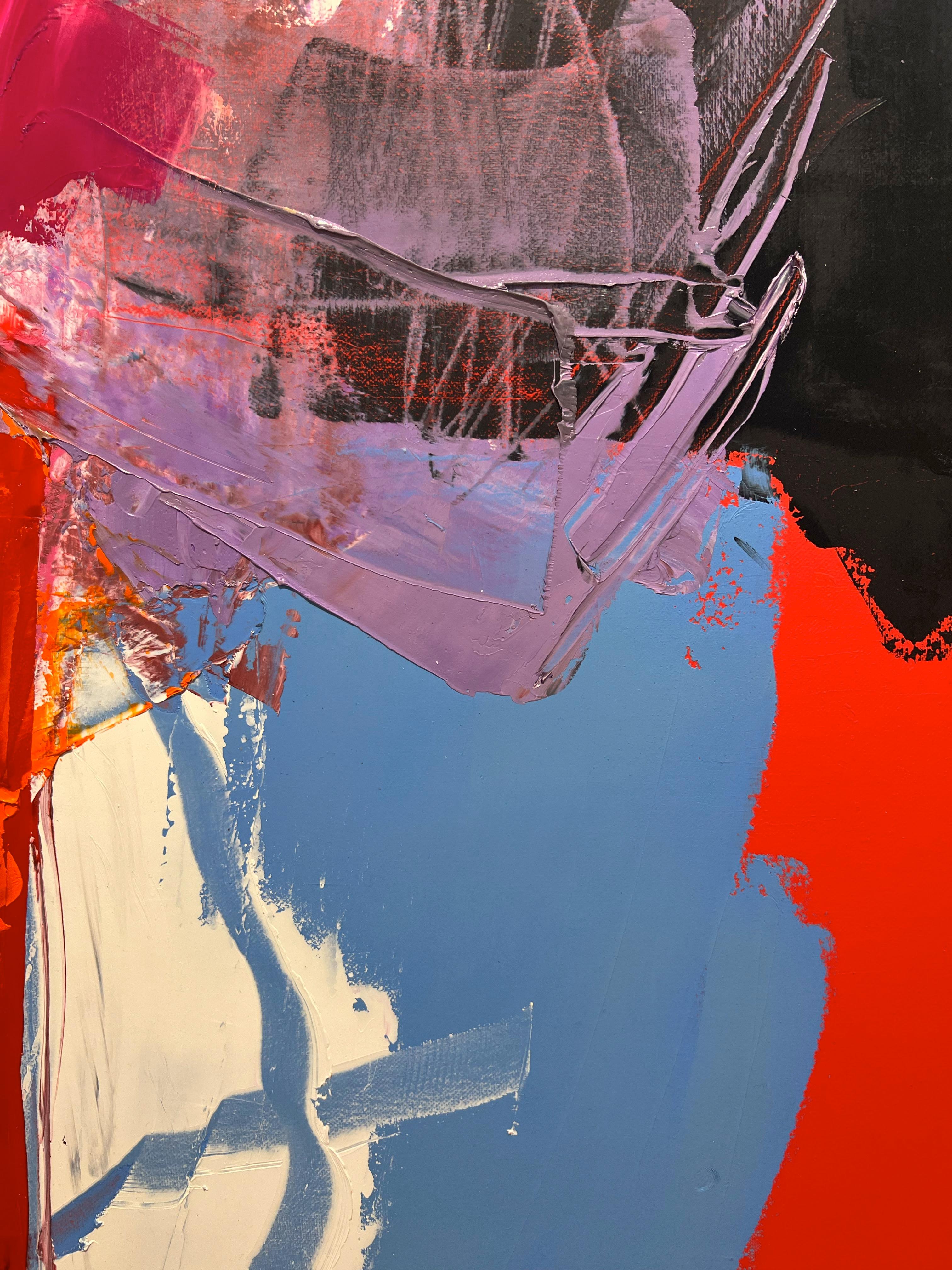 Melrose - Abstract Painting Rosa di Annette Werndl