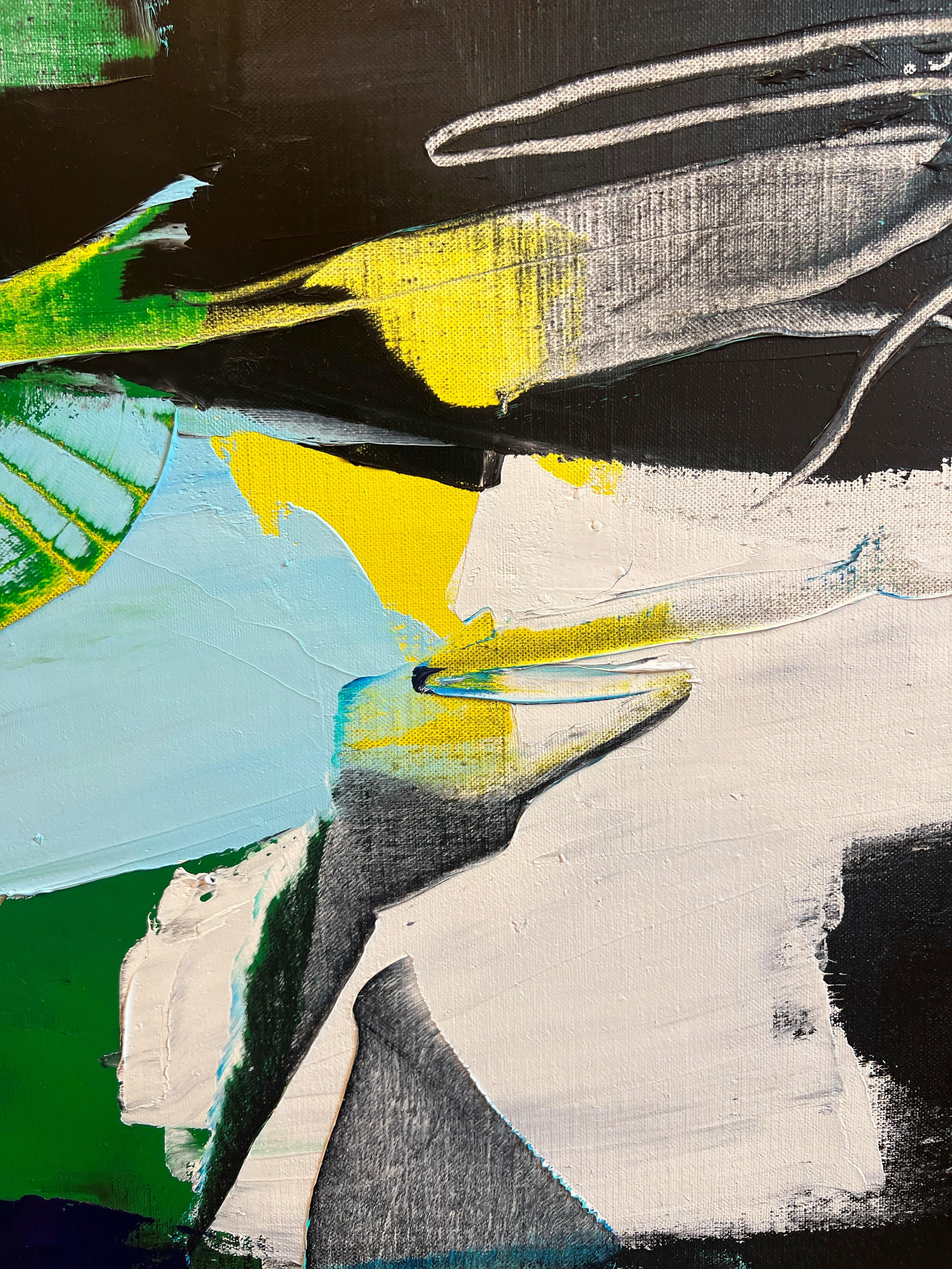 Il grande prato - Abstract Painting Blu di Annette Werndl