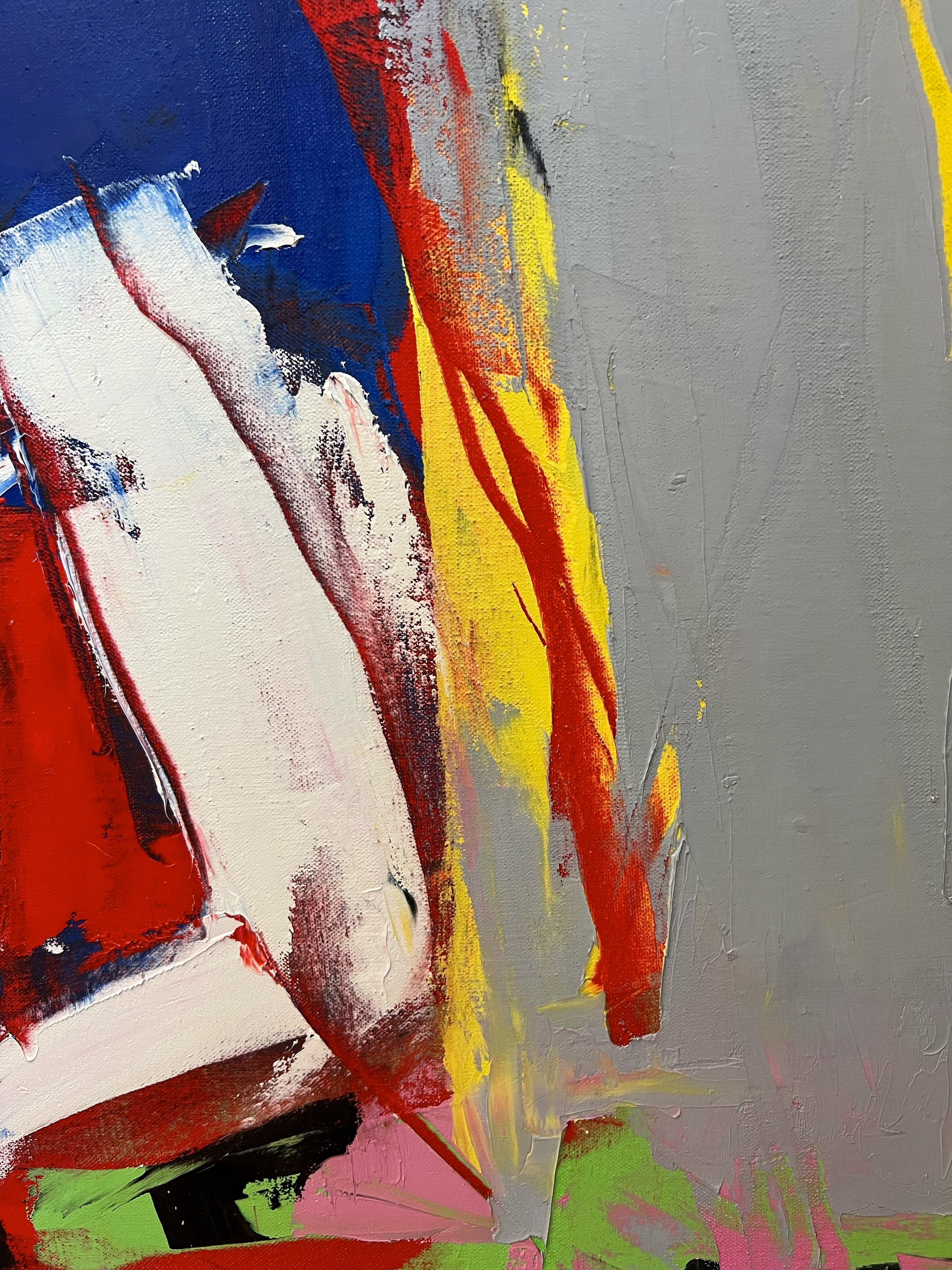 Wall Street - Abstract Painting Viola di Annette Werndl