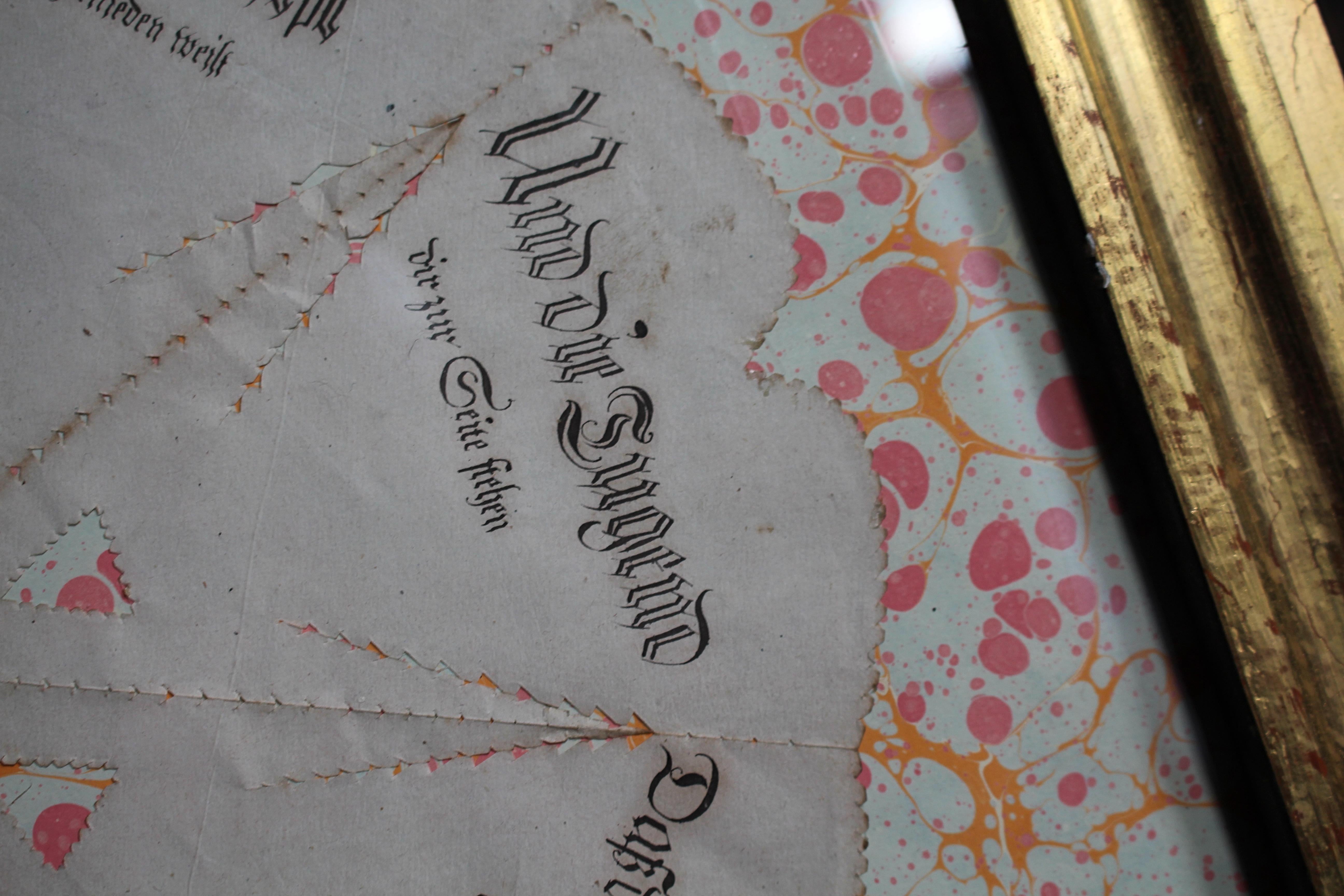 Annette's 1875 Cut Paper German Valentine Fortune Teller/Wishing Wheel 3