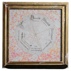 Antique Annette's 1875 Cut Paper German Valentine Fortune Teller/Wishing Wheel