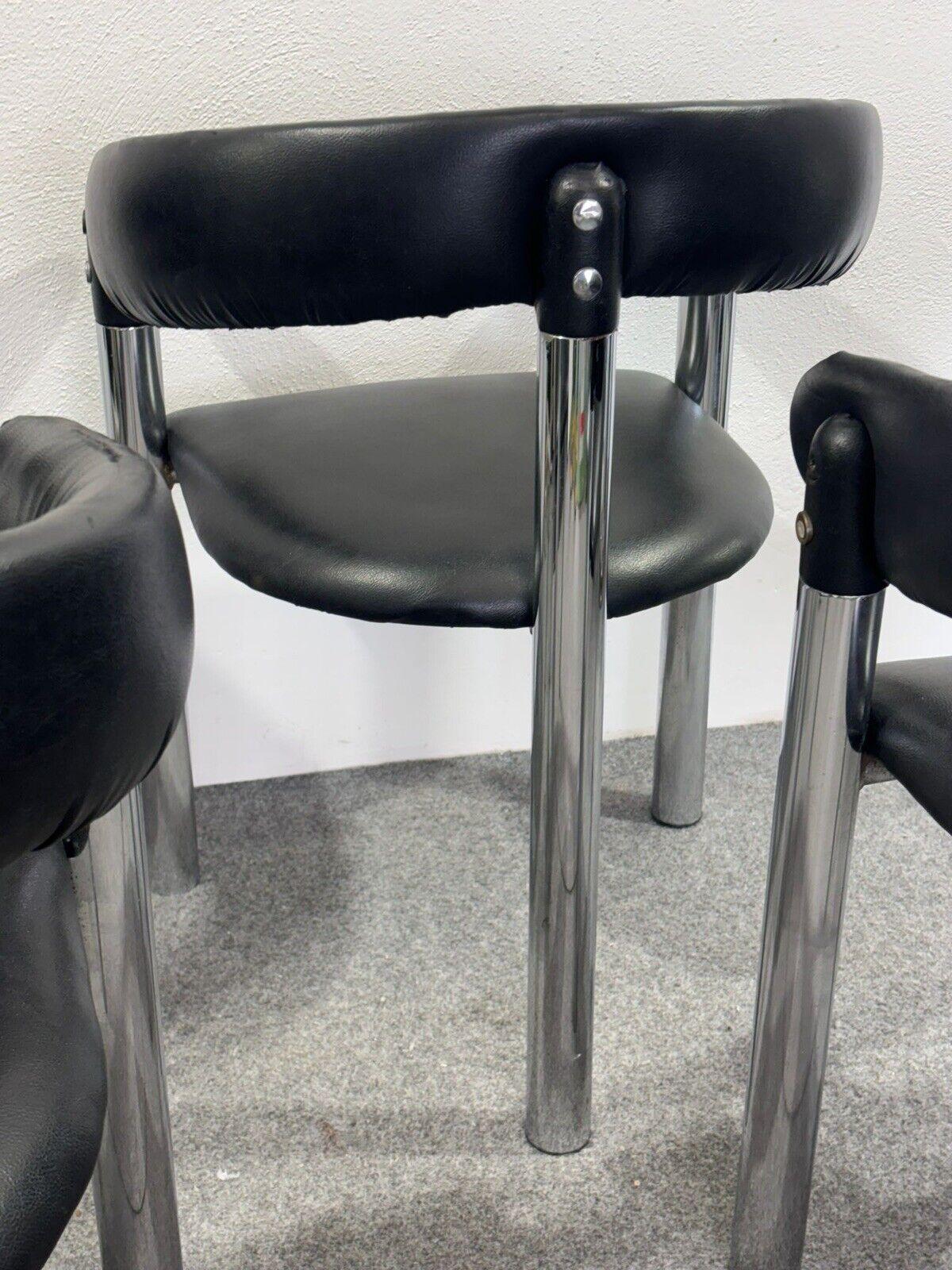 1970- magnifique ensemble composé de 4 fauteuils au design sculptural. en vente 5