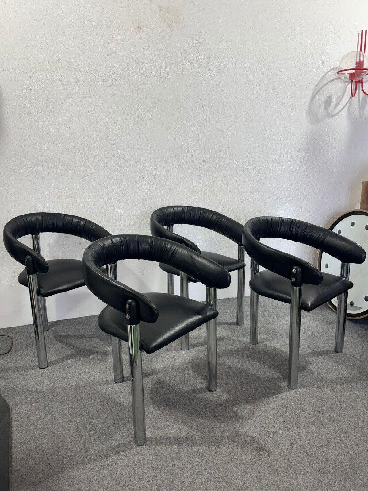 Late 20th Century 1970- magnifique ensemble composé de 4 fauteuils au design sculptural. en vente
