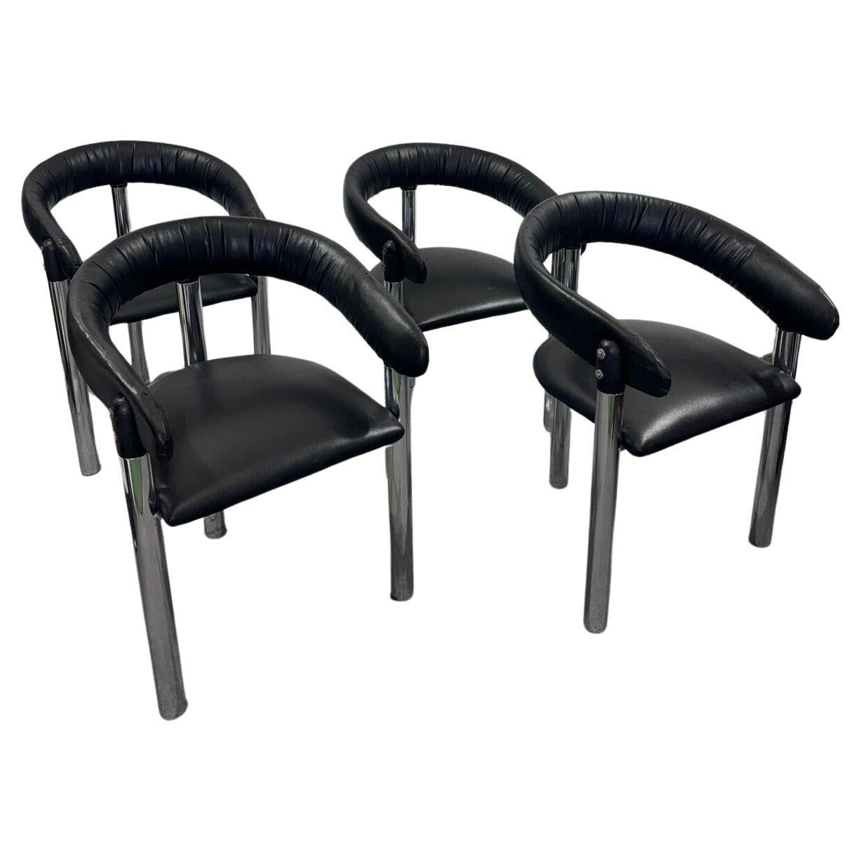 1970- magnifique ensemble composé de 4 fauteuils au design sculptural. en vente