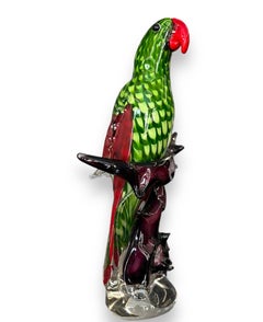 1970s, Murano glass sculpture, Parrot
