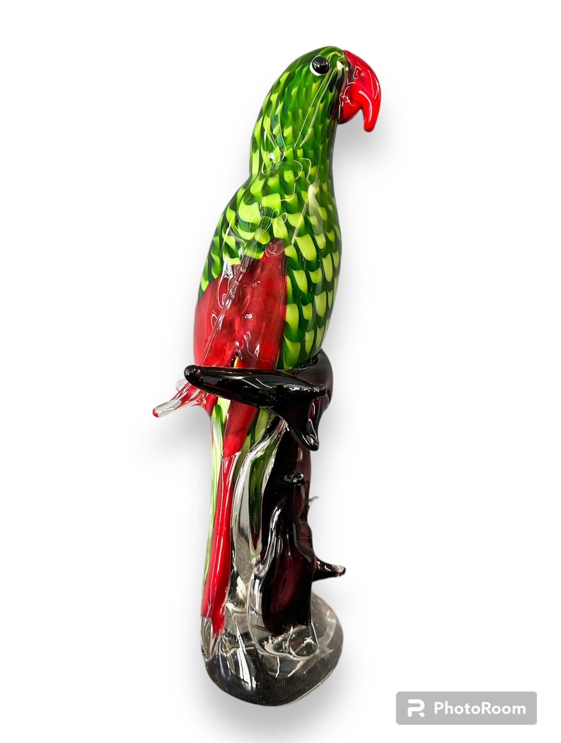1970s, Murano glass sculpture, Parrot For Sale 1