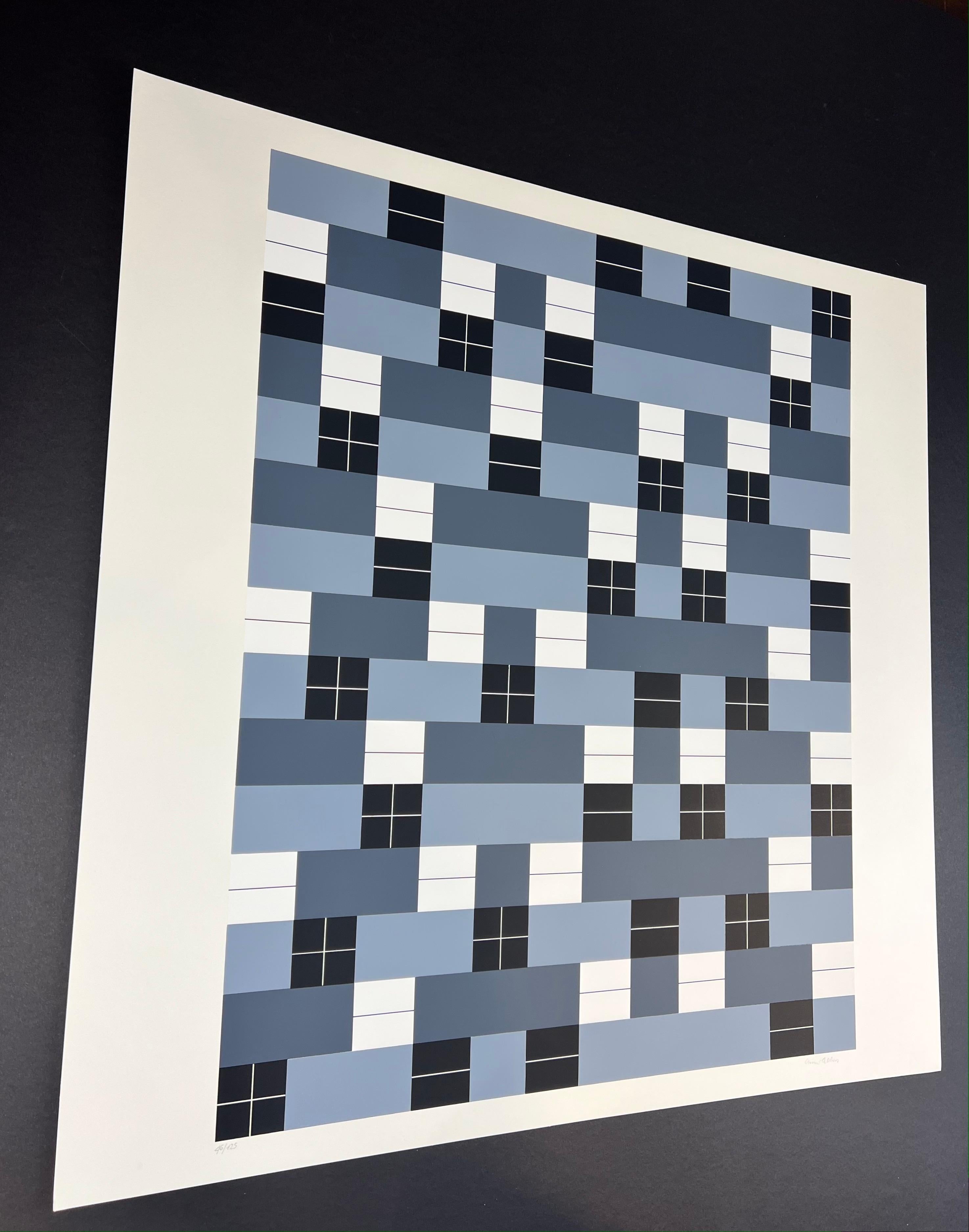 Anni Albers ( 1899 – 1994 ) – Double Weave – hand-signed Screenprint – 1985 For Sale 1