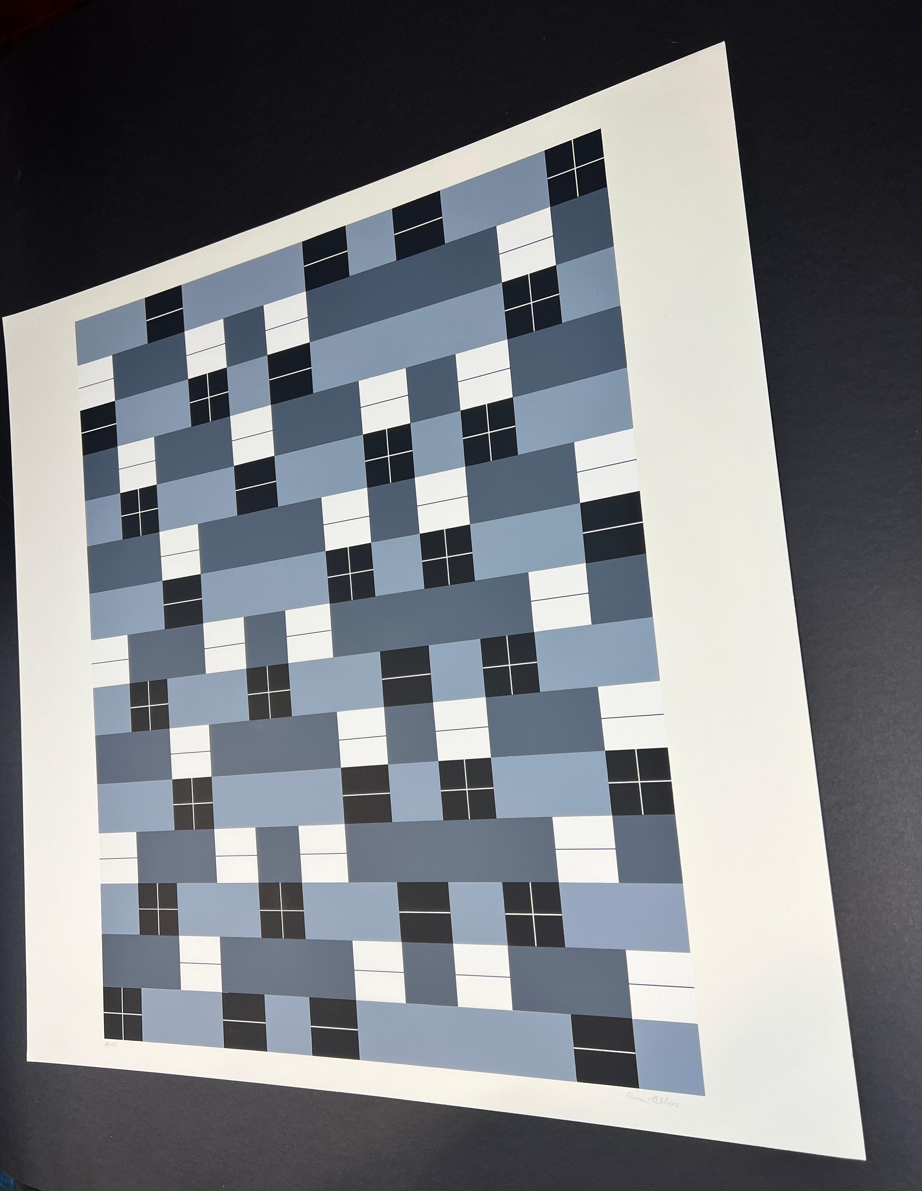 Anni Albers ( 1899 – 1994 ) – Double Weave – hand-signed Screenprint – 1985 For Sale 2